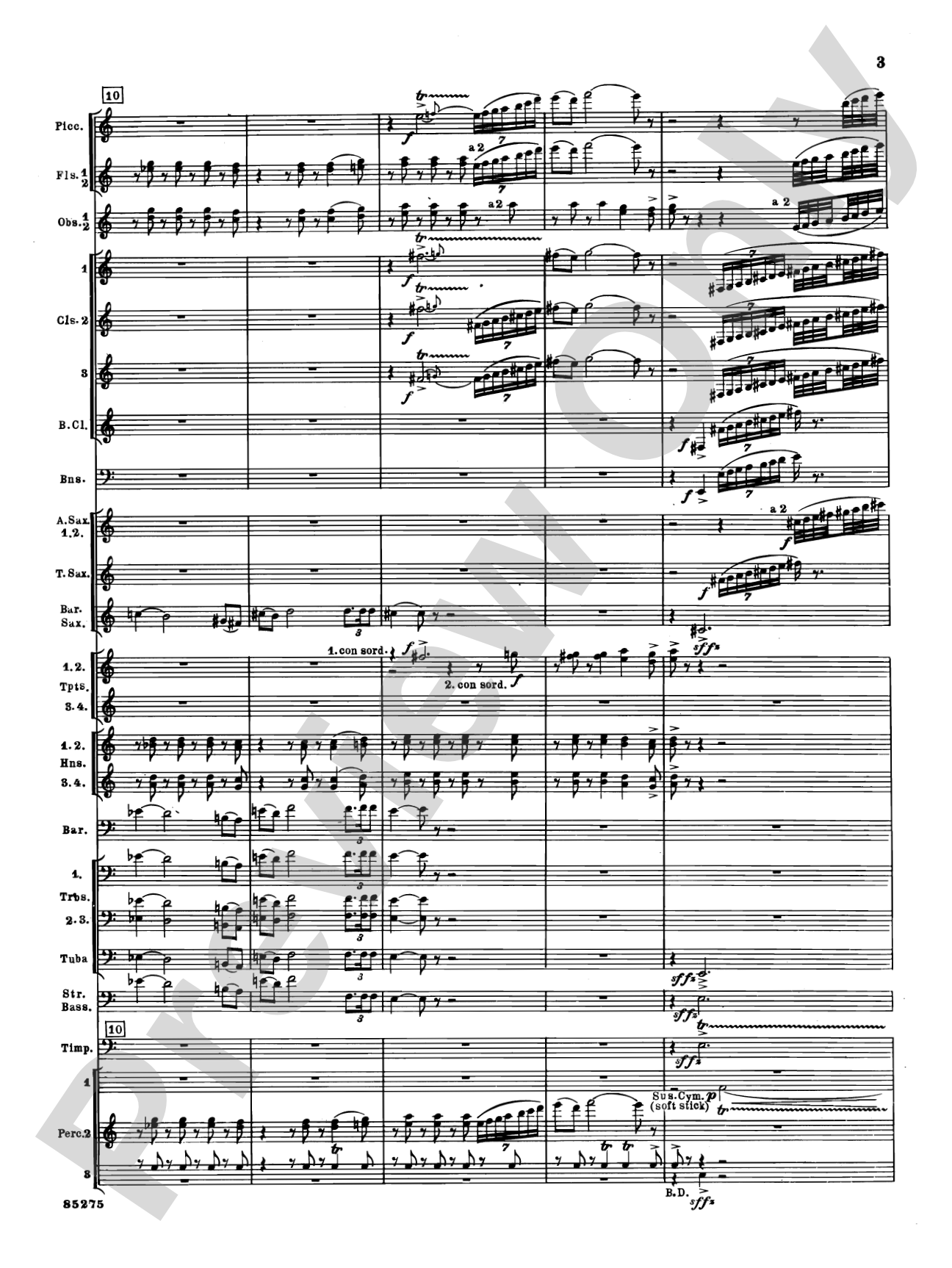 Alarums, Op. 27: Concert Band Conductor Score & Parts