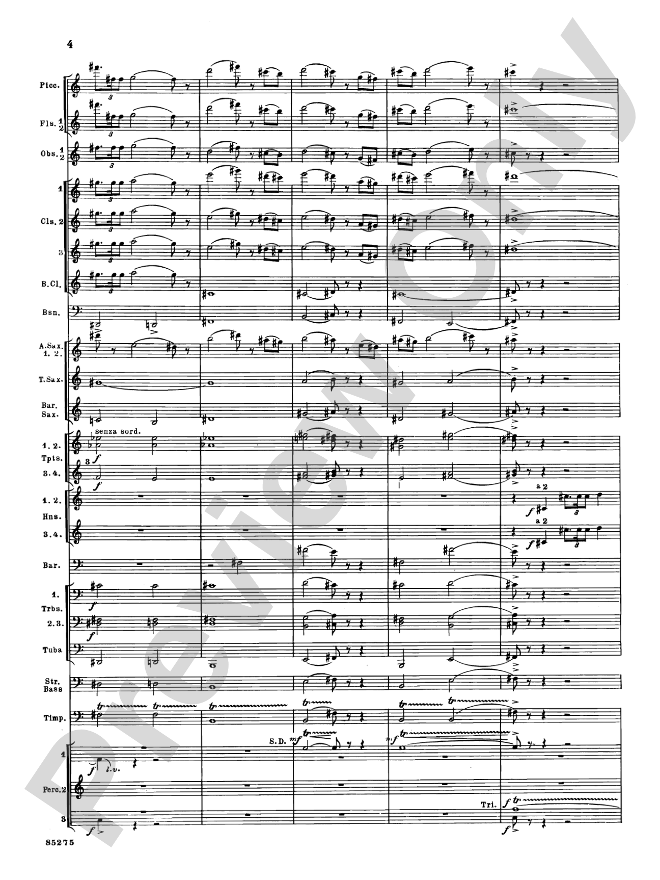 Alarums, Op. 27: Concert Band Conductor Score & Parts