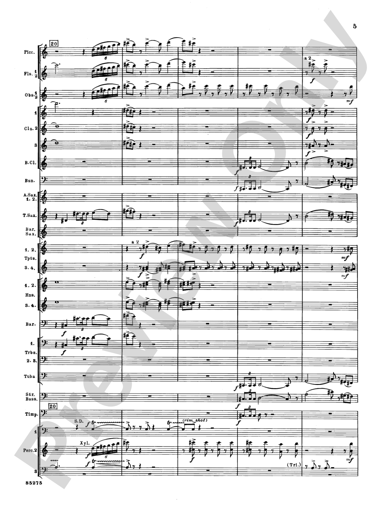 Alarums, Op. 27: Concert Band Conductor Score & Parts