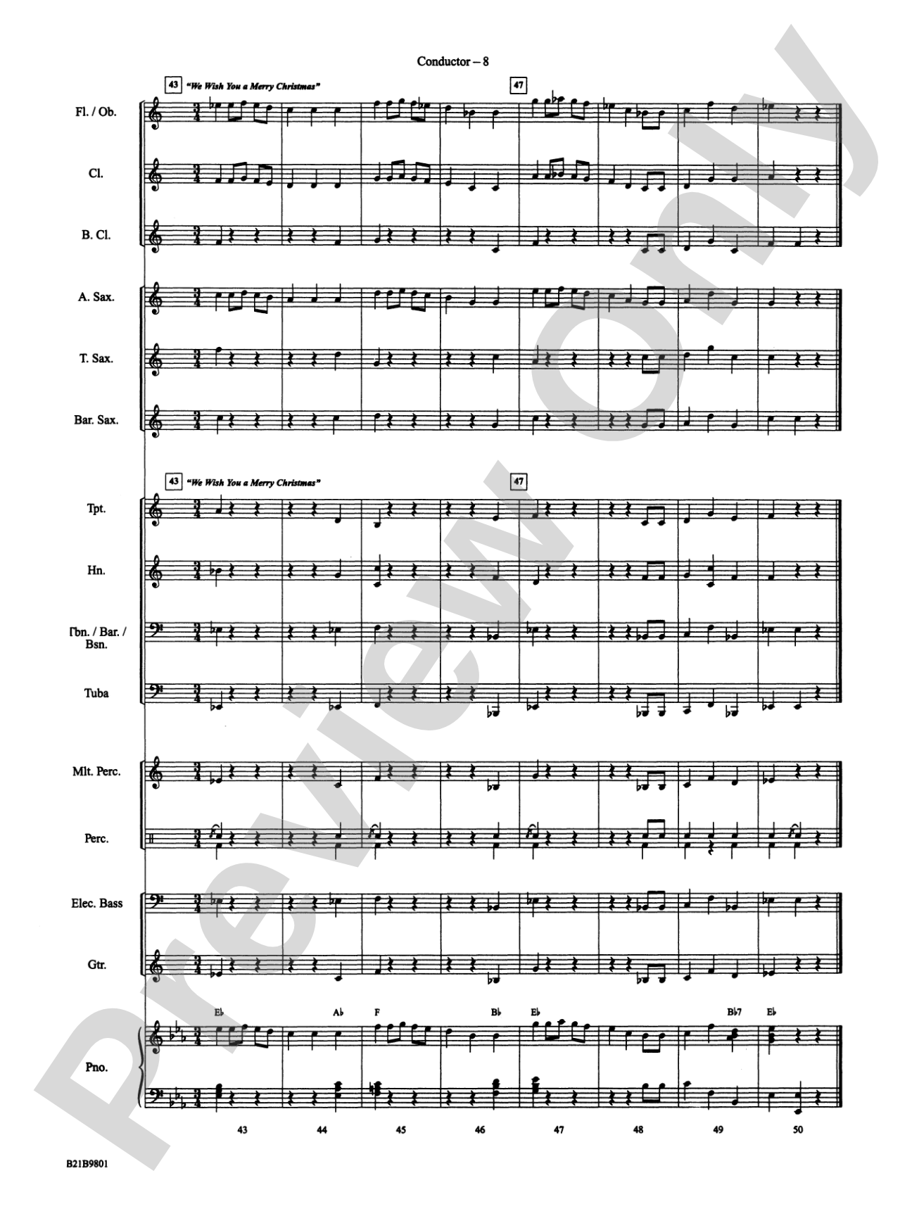 The Legacy of Christmas: Concert Band Conductor Score & Parts