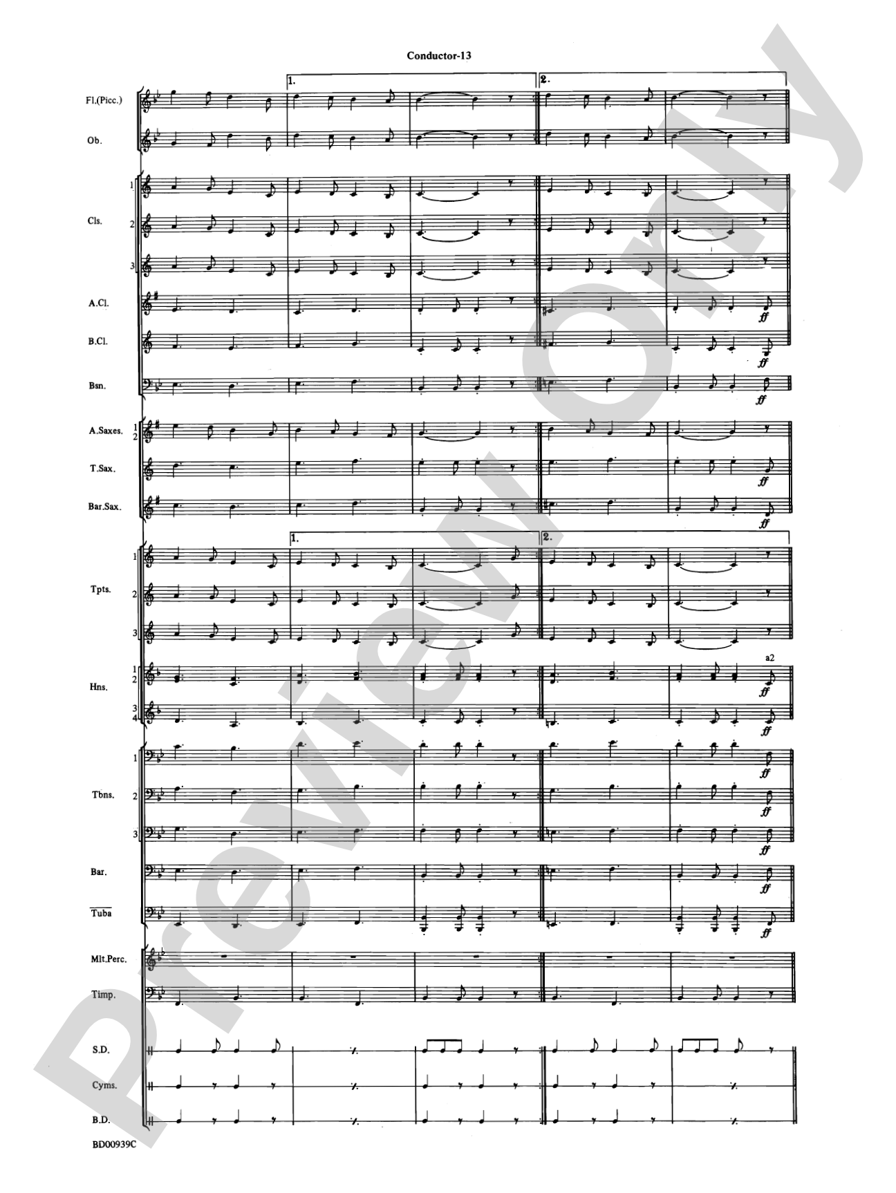 The Civil War: Concert Band Conductor Score & Parts