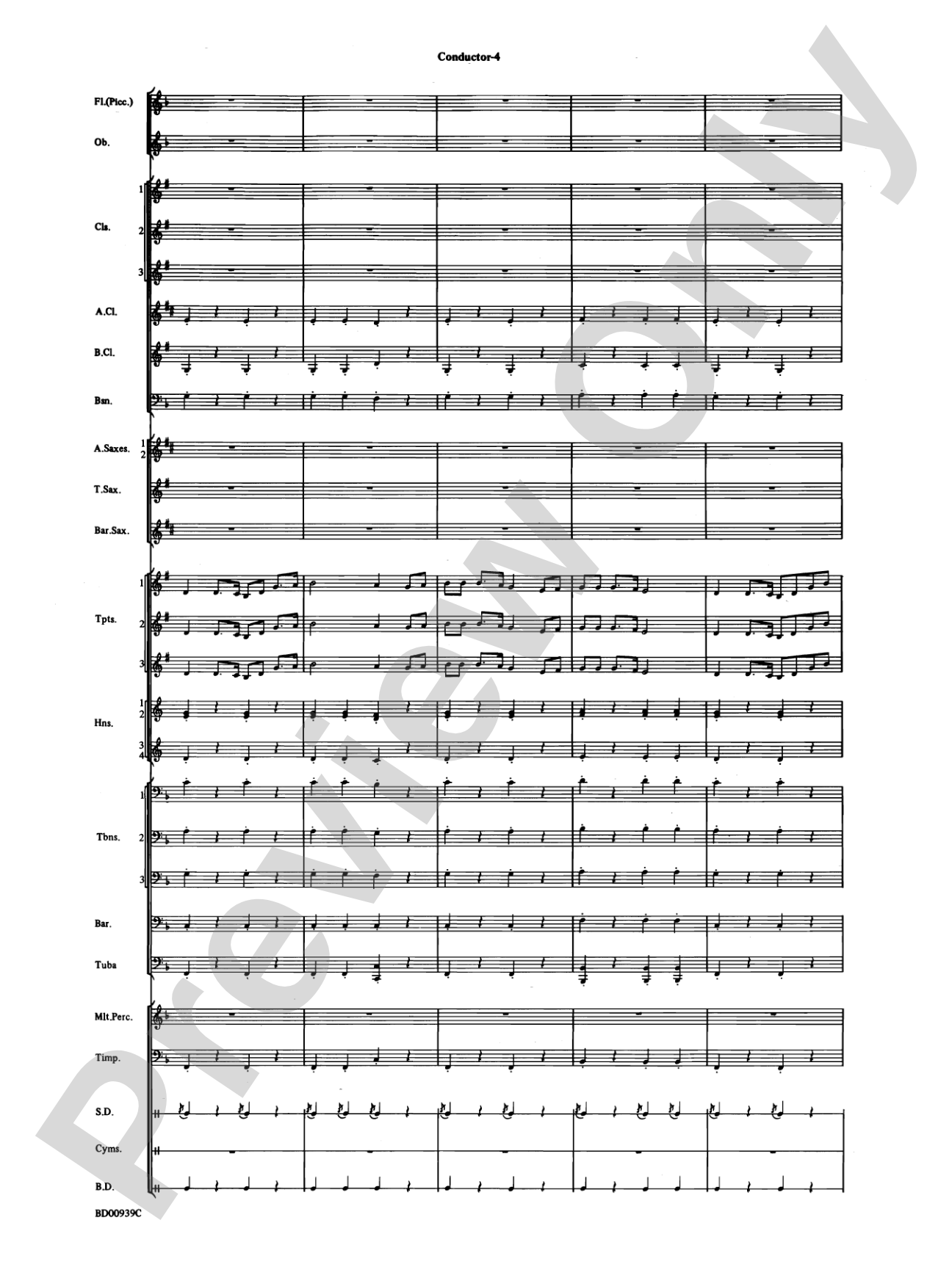 The Civil War: Concert Band Conductor Score & Parts