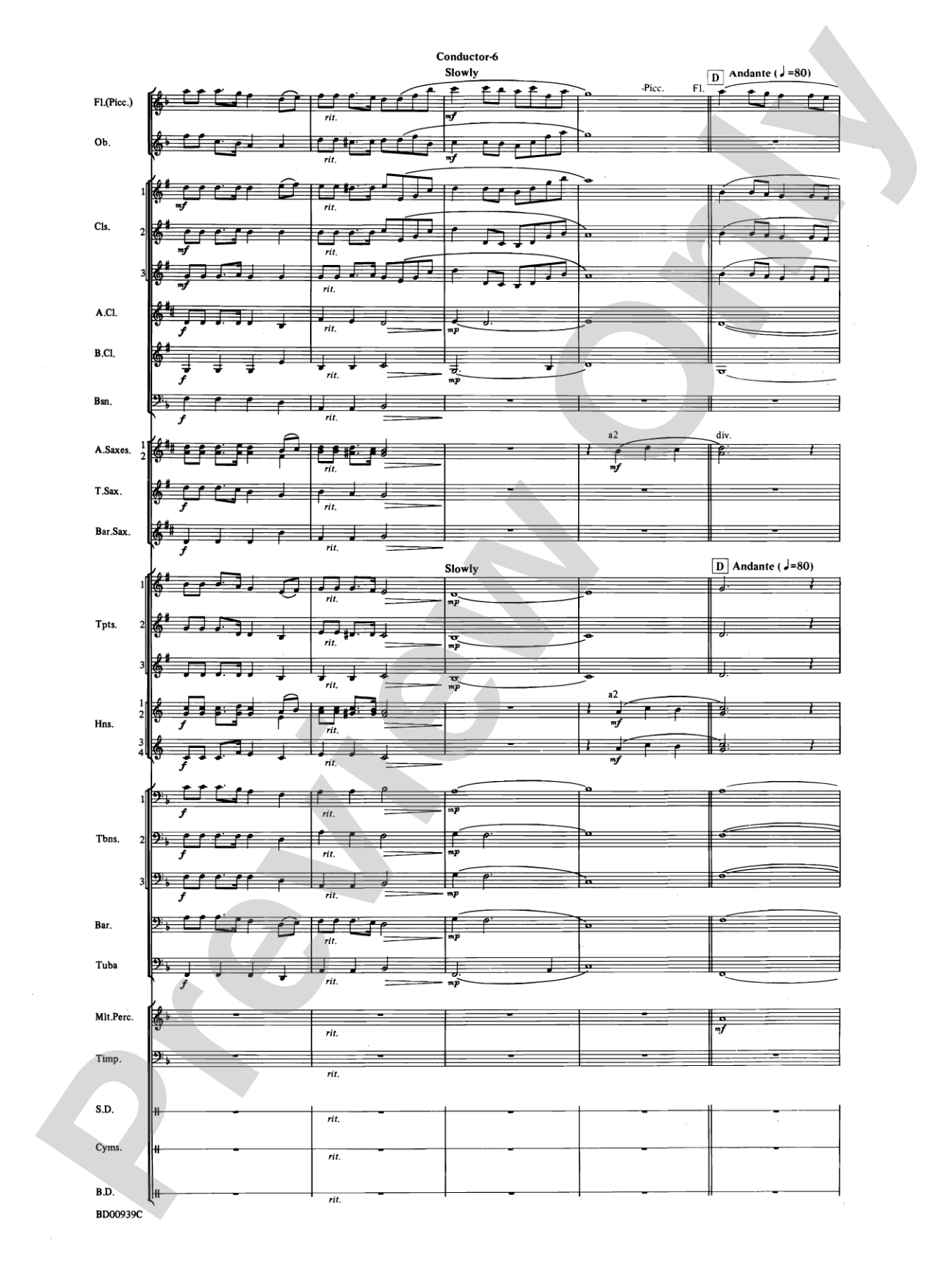 The Civil War: Concert Band Conductor Score & Parts