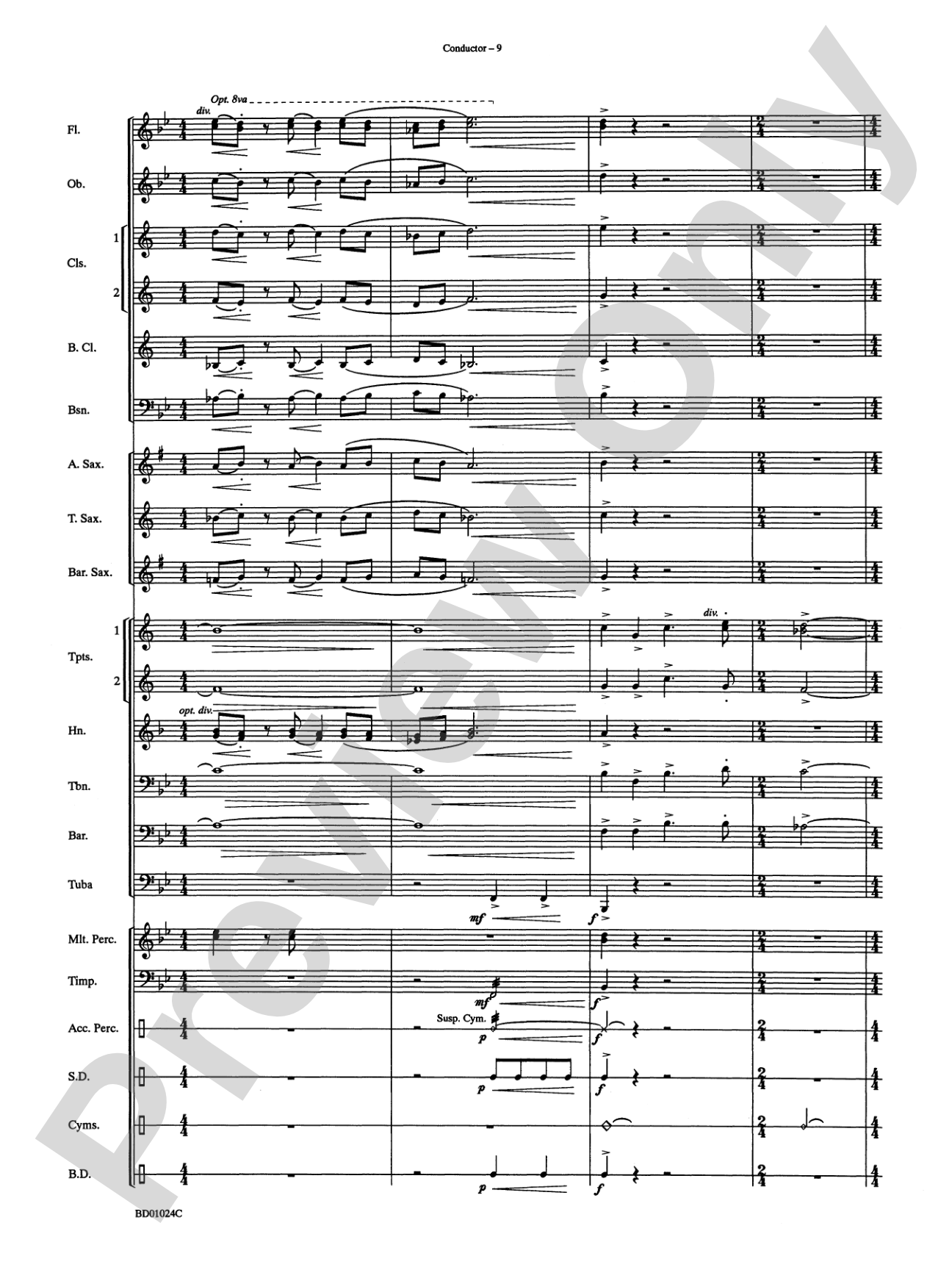 Commemoration: Concert Band Conductor Score & Parts