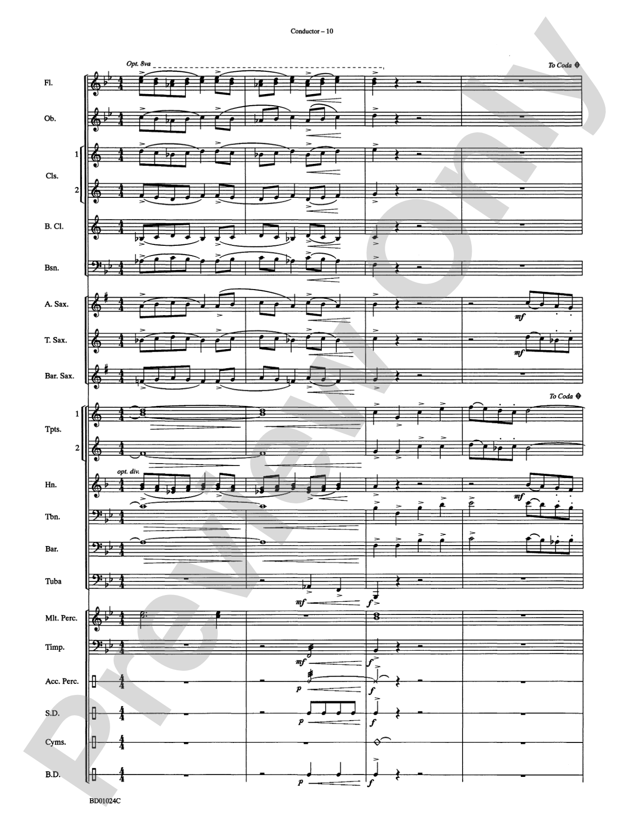 Commemoration: Concert Band Conductor Score & Parts