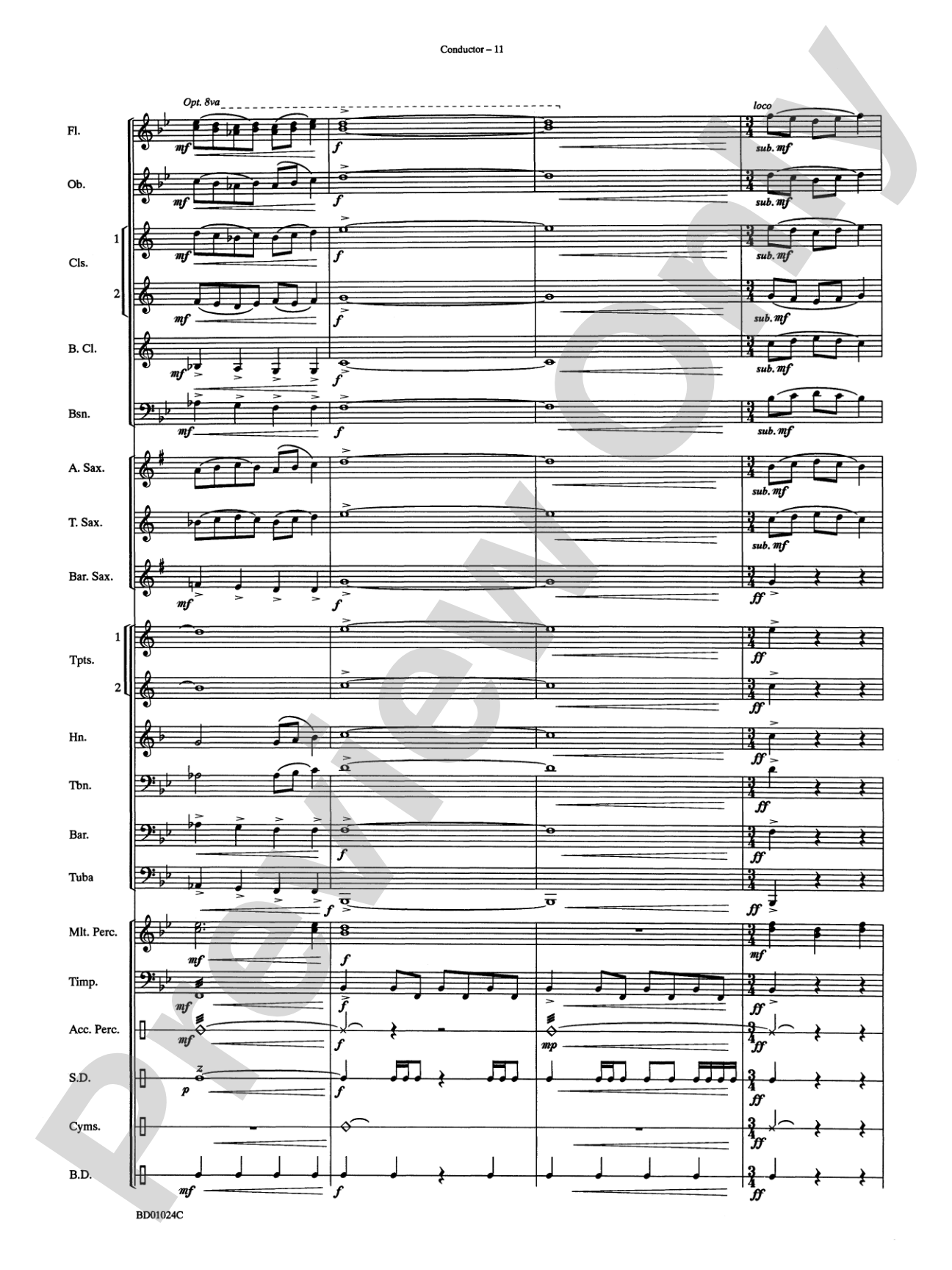 Commemoration: Concert Band Conductor Score & Parts