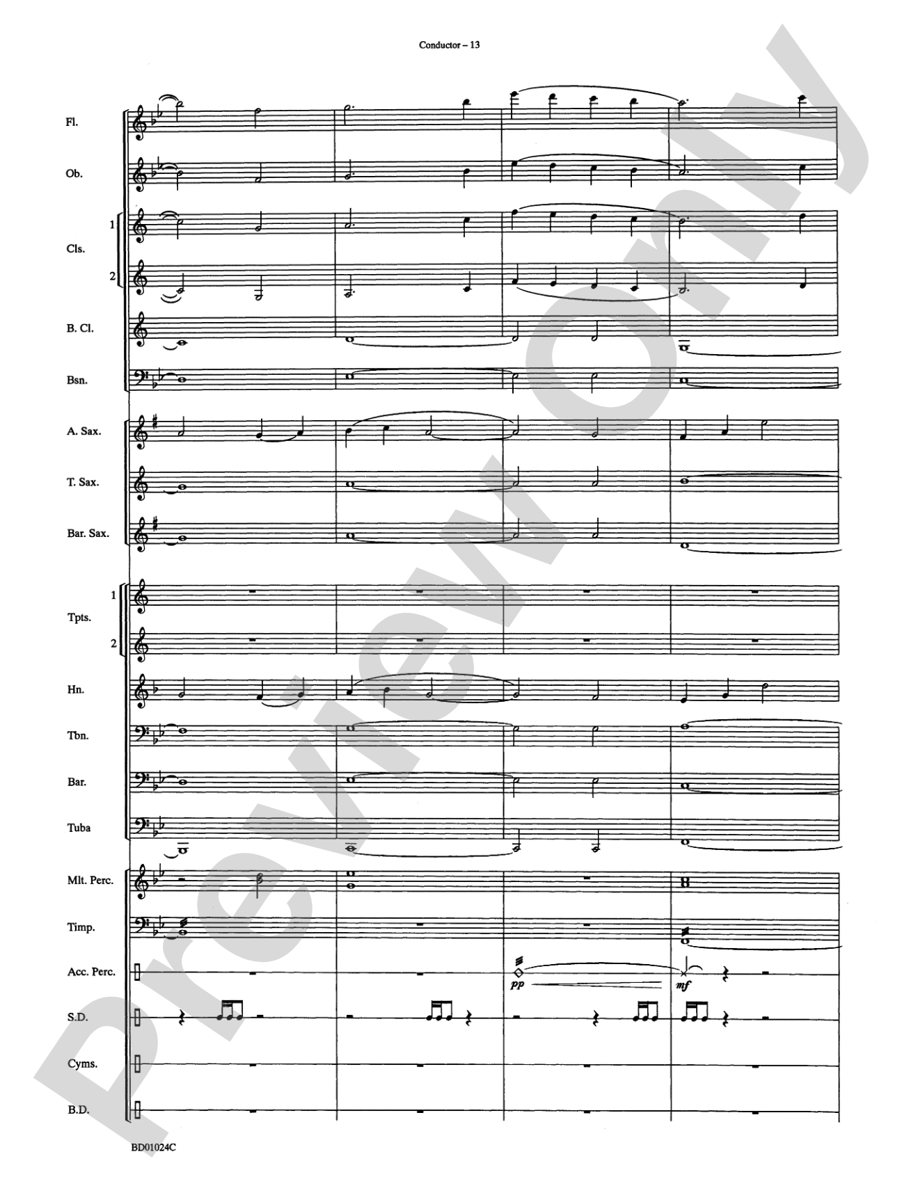 Commemoration: Concert Band Conductor Score & Parts