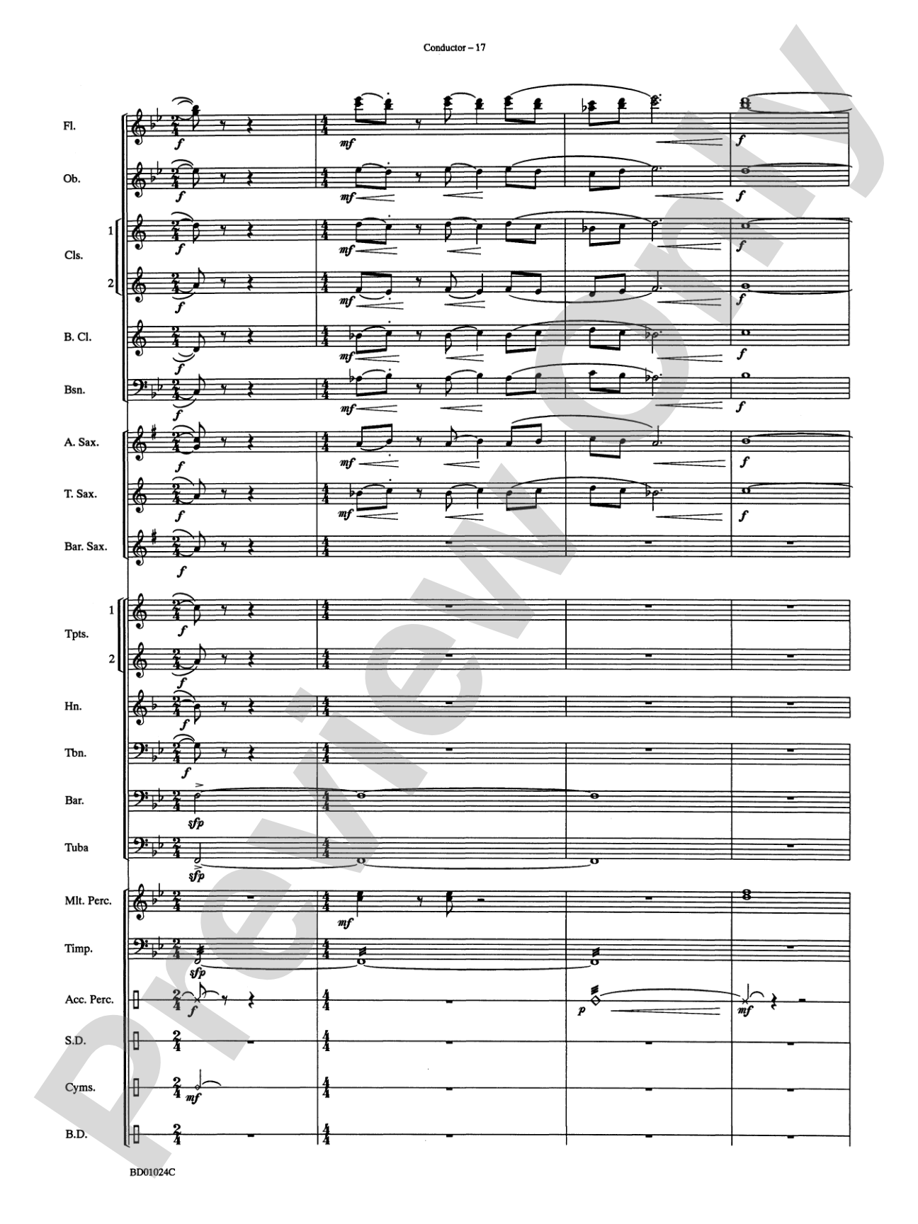 Commemoration: Concert Band Conductor Score & Parts