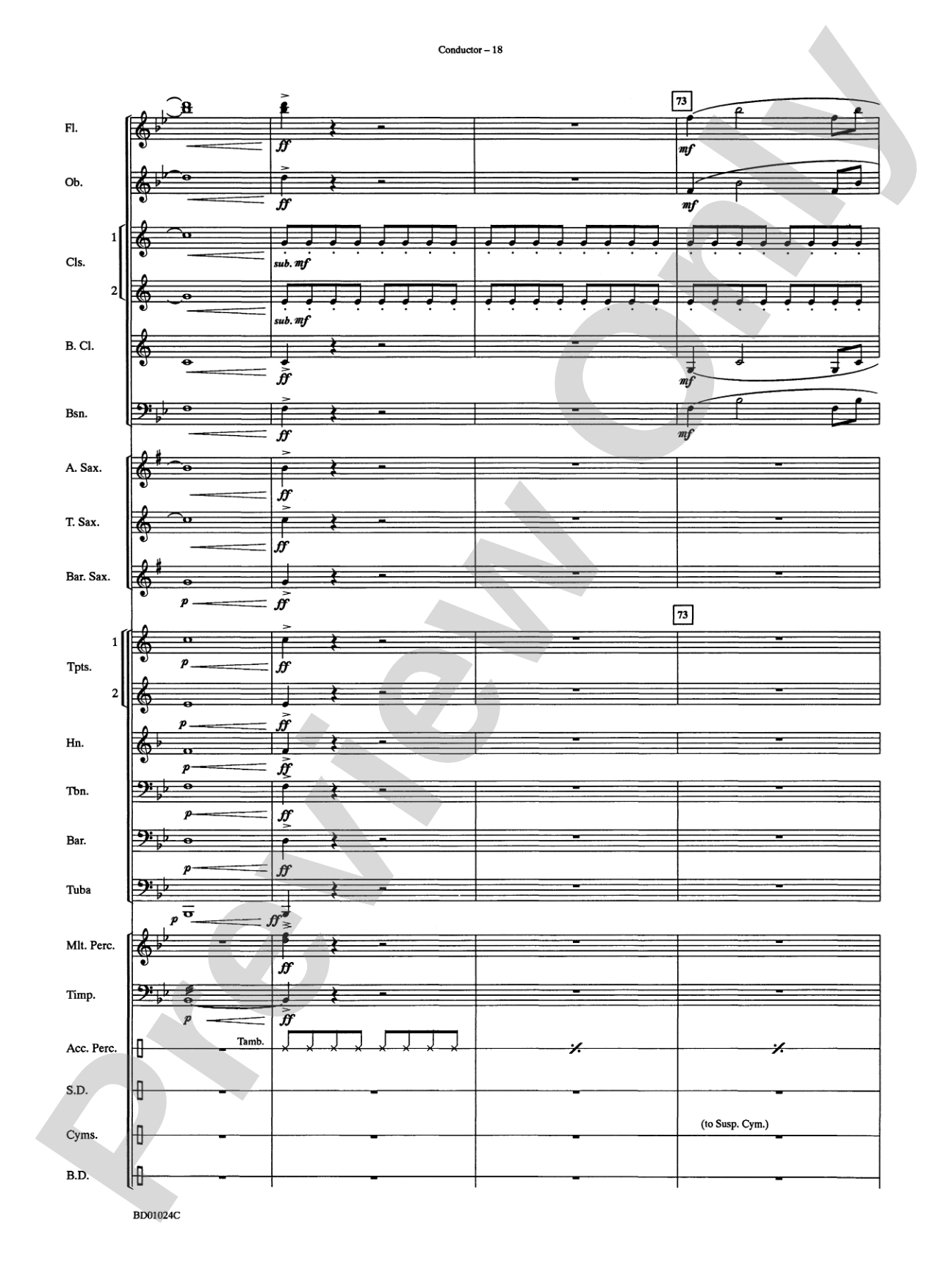 Commemoration: Concert Band Conductor Score & Parts