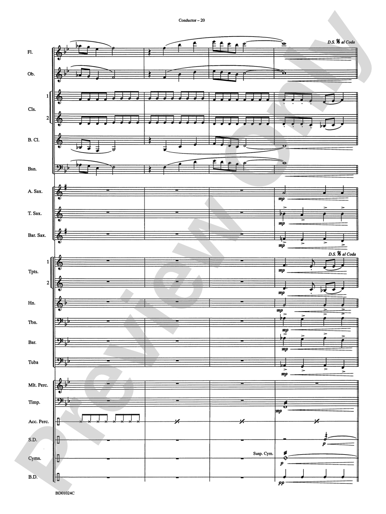 Commemoration: Concert Band Conductor Score & Parts