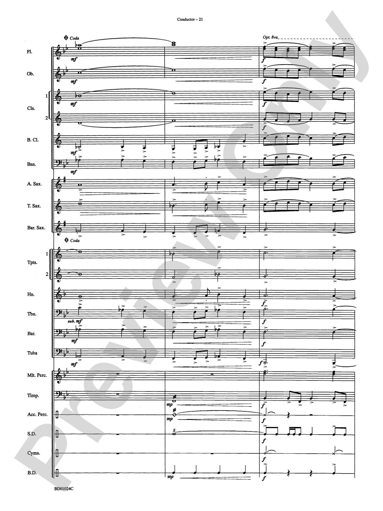 Commemoration: Concert Band Conductor Score & Parts