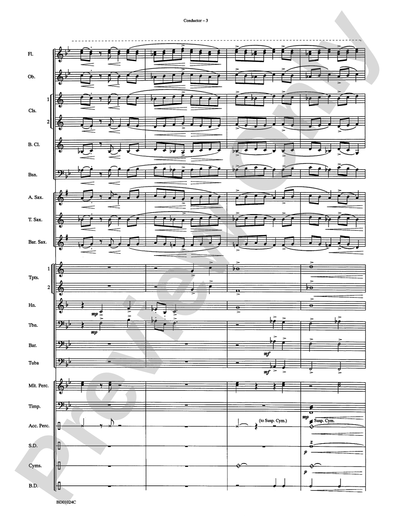 Commemoration: Concert Band Conductor Score & Parts