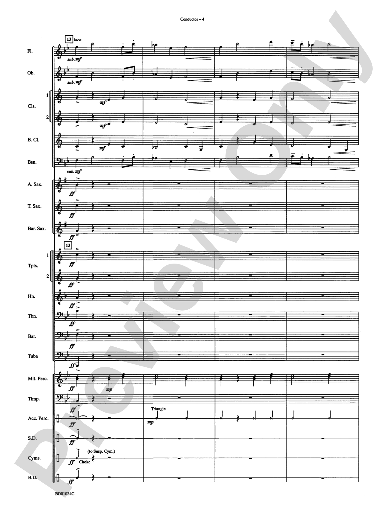Commemoration: Concert Band Conductor Score & Parts