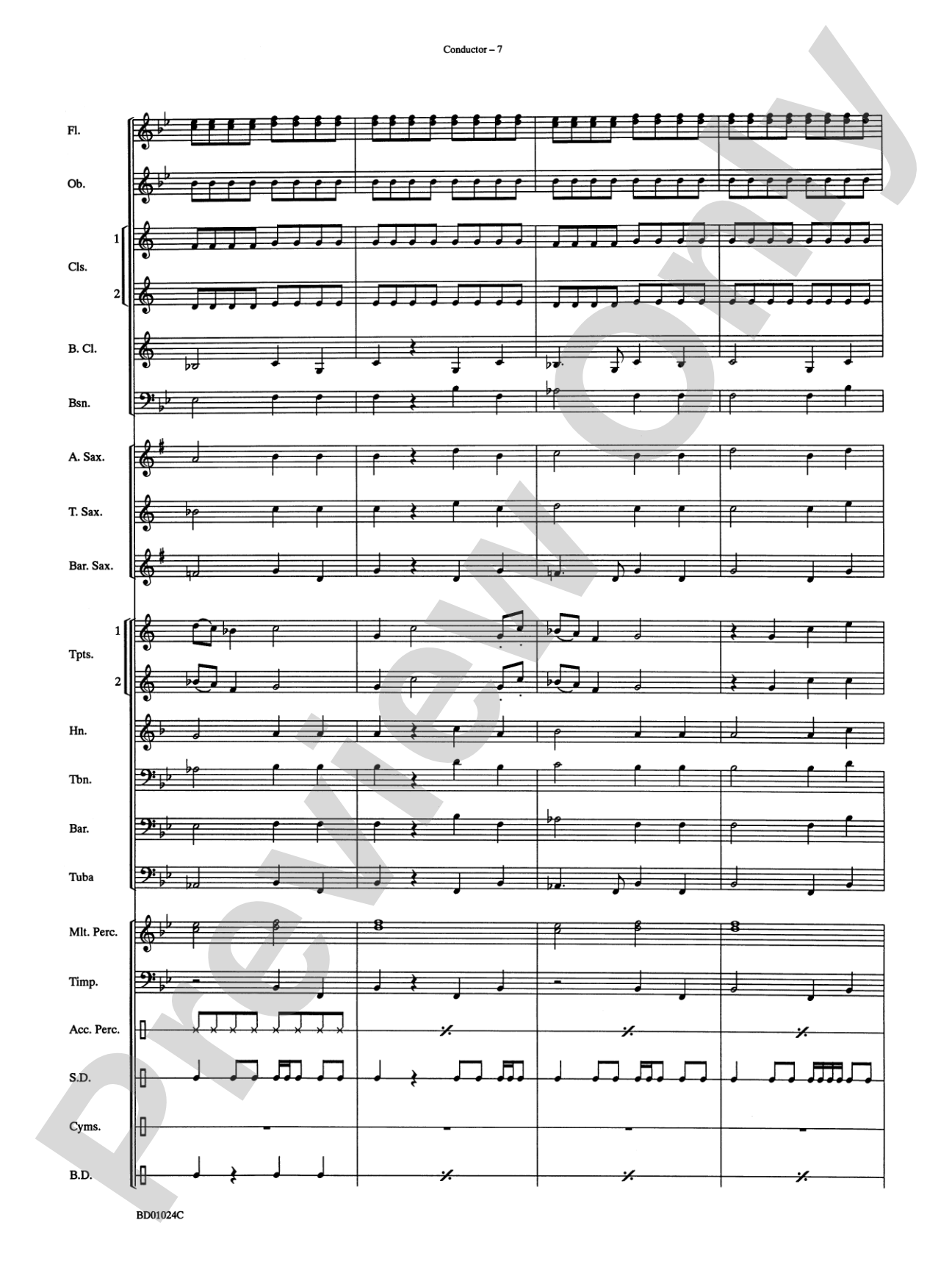 Commemoration: Concert Band Conductor Score & Parts