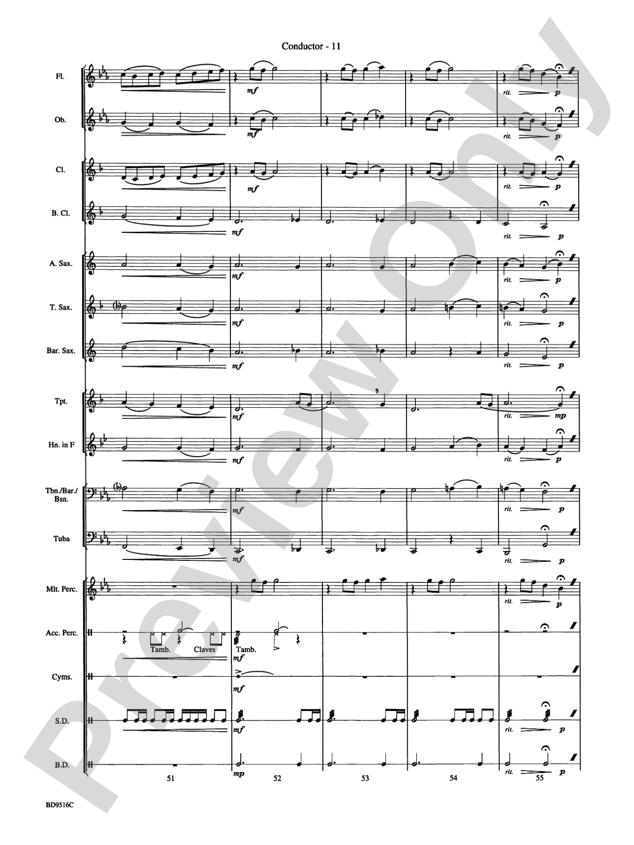 Cantus: Concert Band Conductor Score & Parts