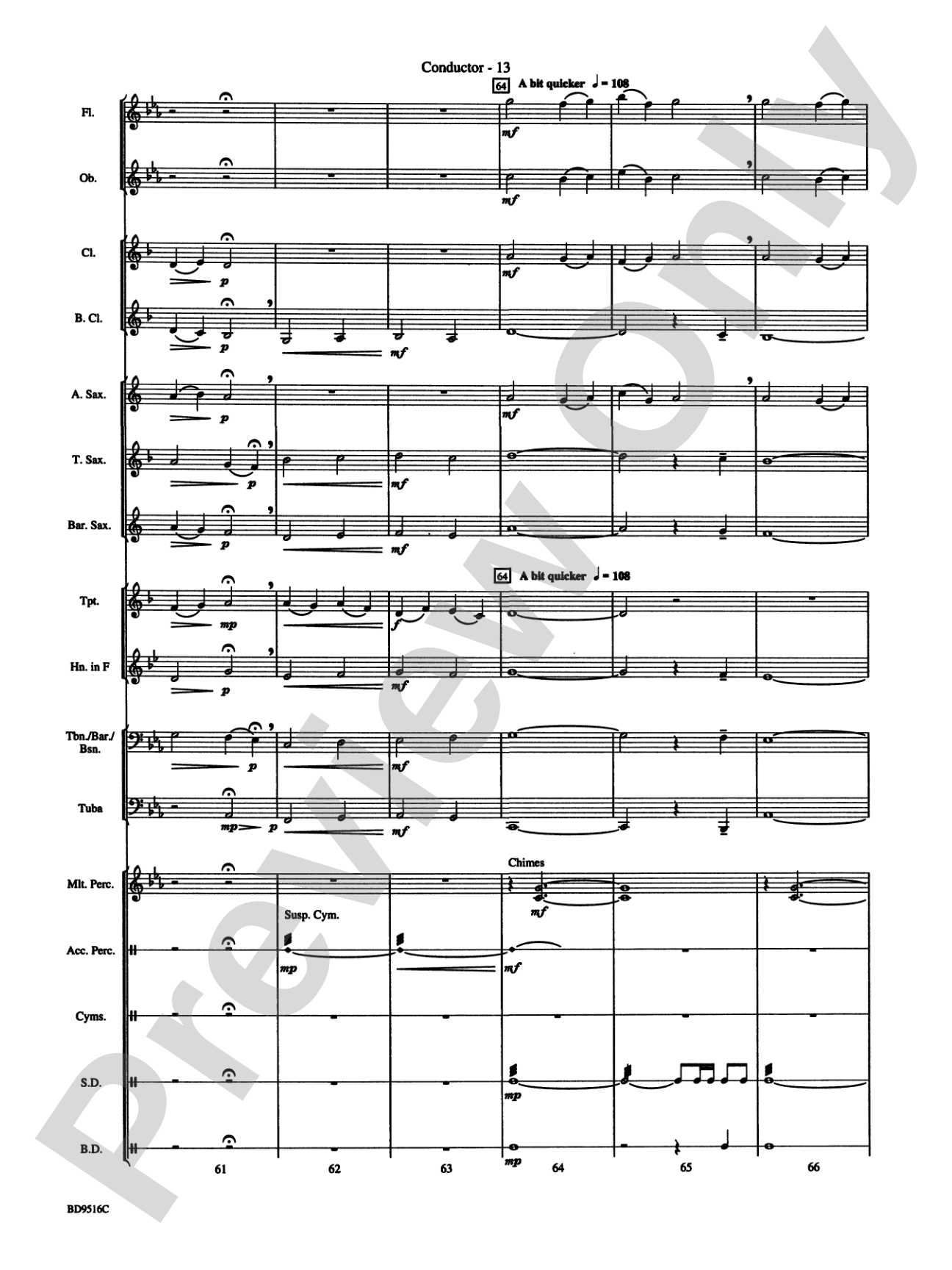 Cantus: Concert Band Conductor Score & Parts