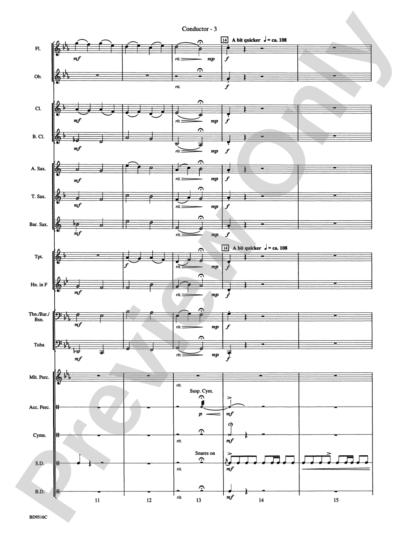 Cantus: Concert Band Conductor Score & Parts