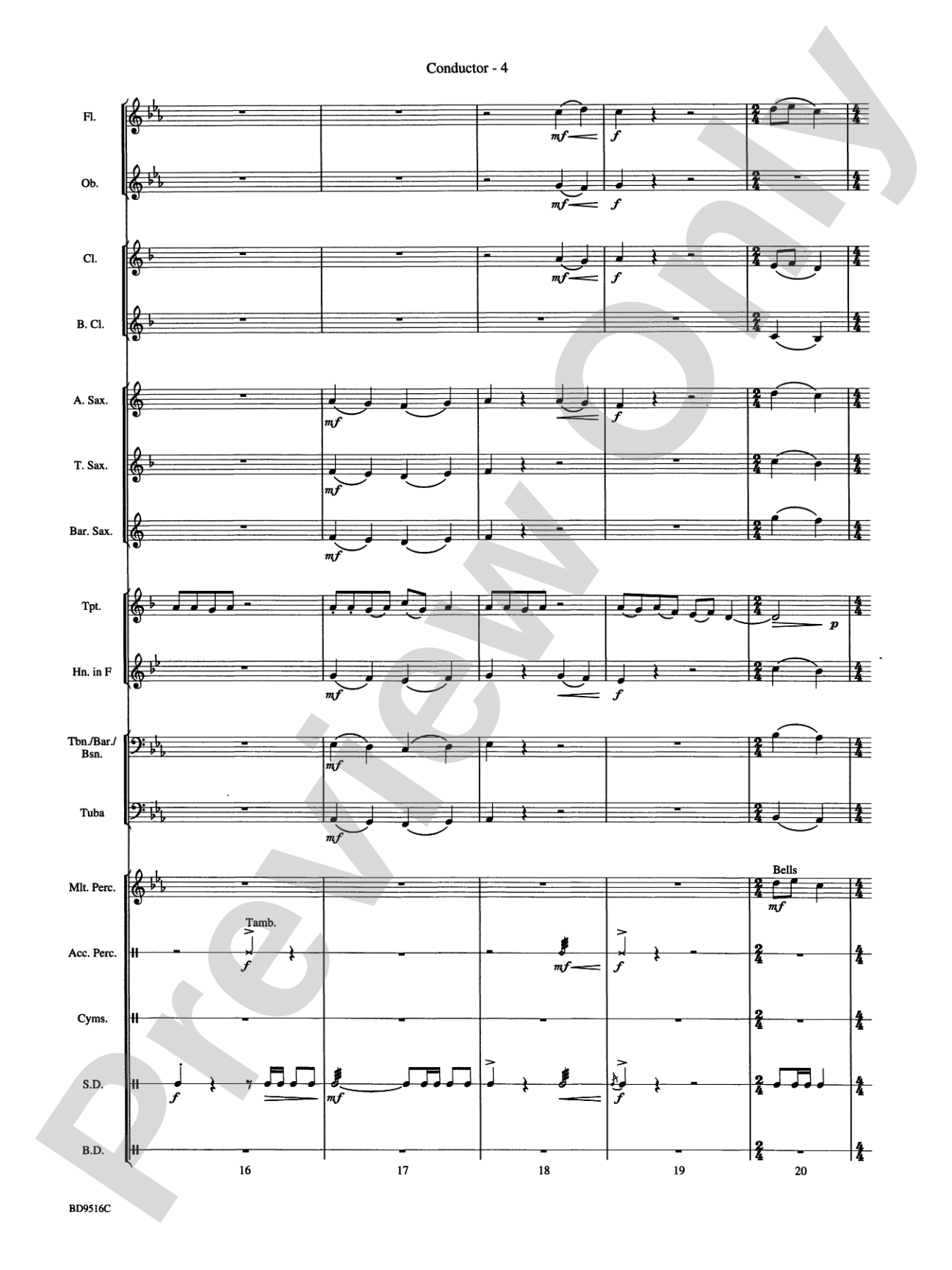 Cantus: Concert Band Conductor Score & Parts