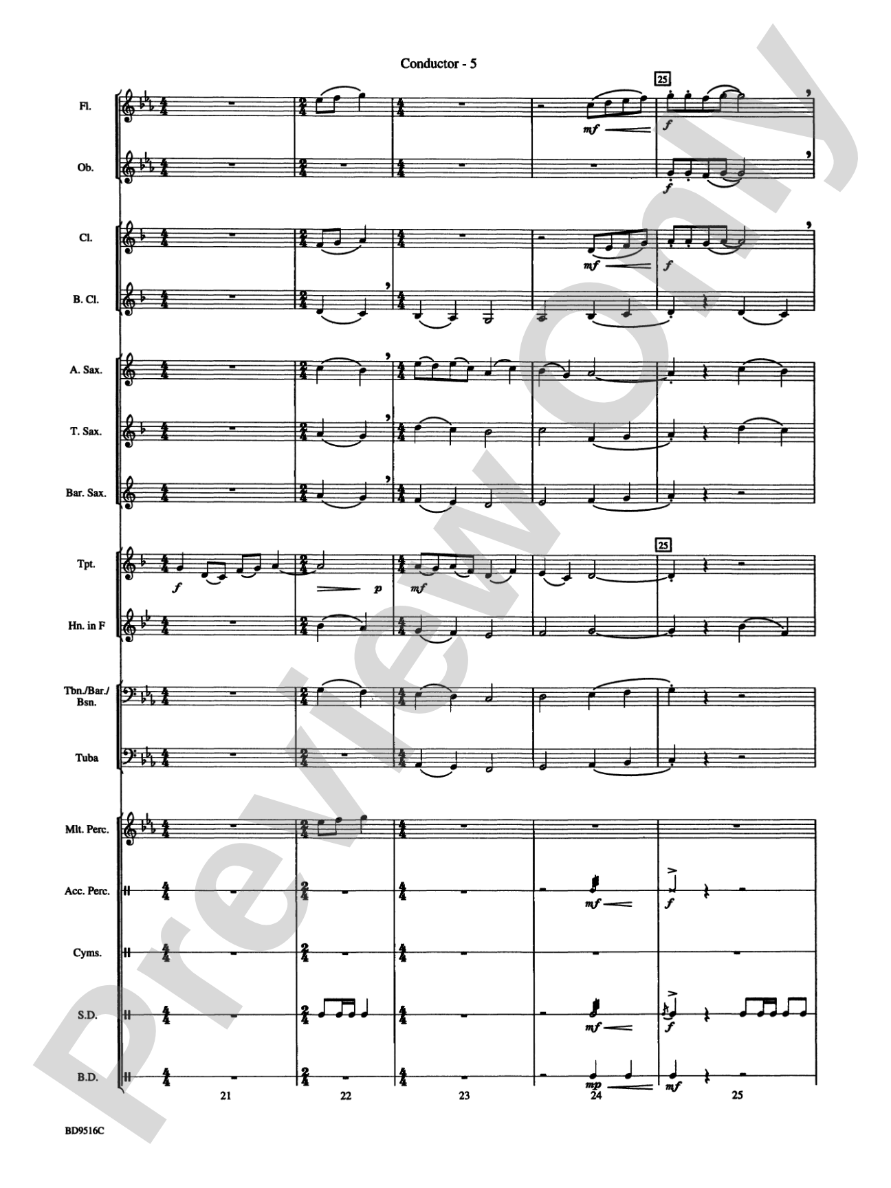 Cantus: Concert Band Conductor Score & Parts