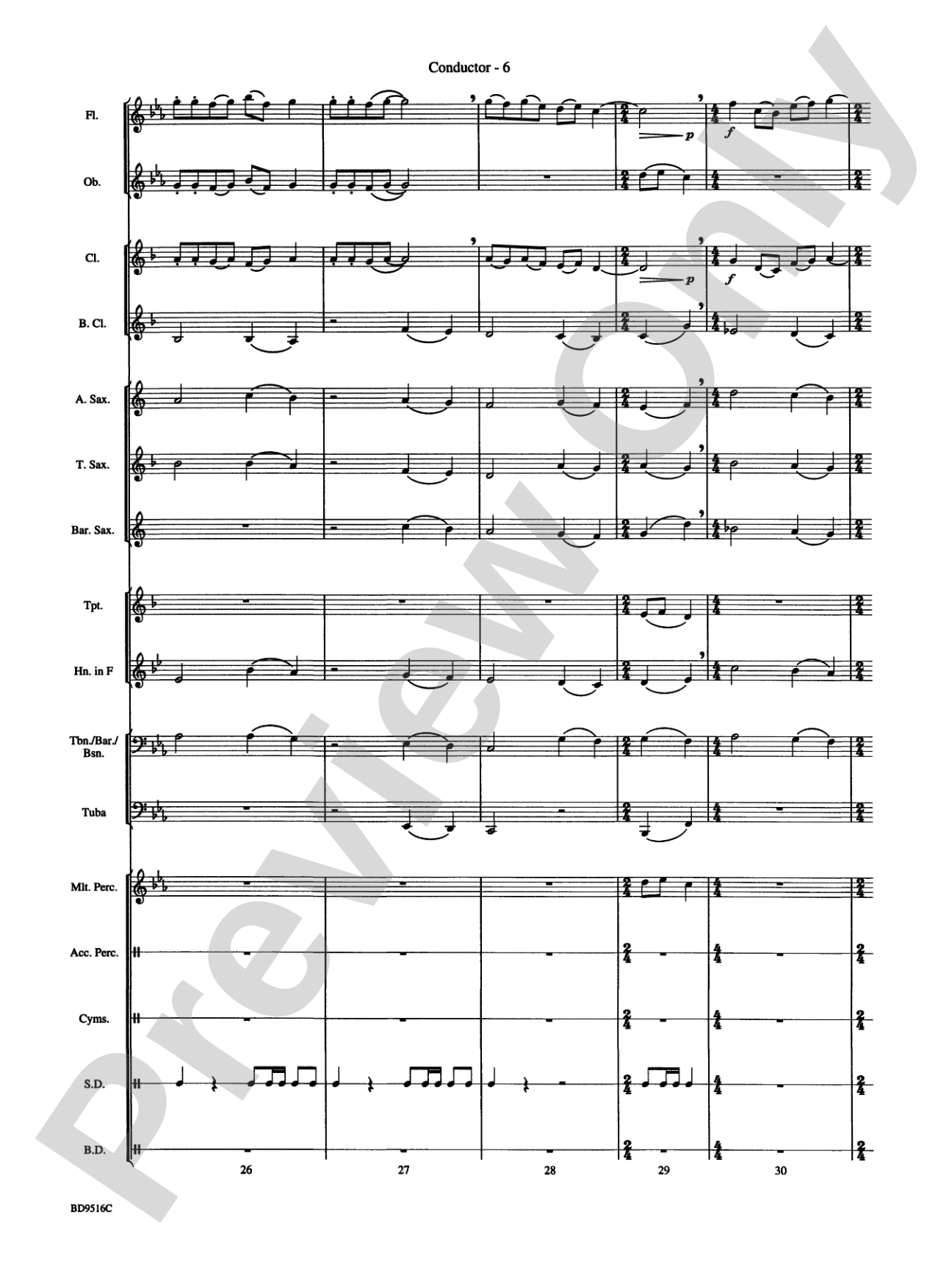 Cantus: Concert Band Conductor Score & Parts