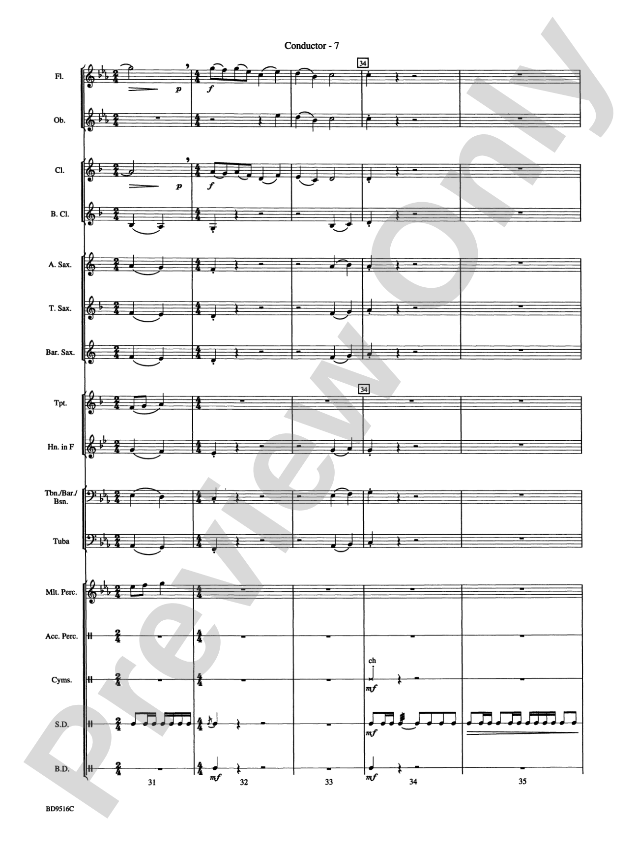 Cantus: Concert Band Conductor Score & Parts