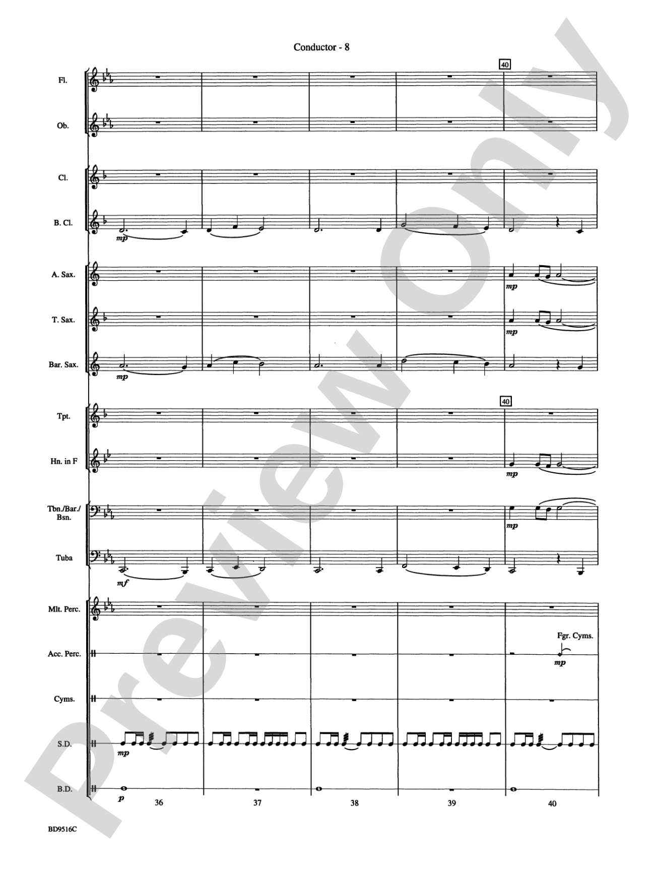 Cantus: Concert Band Conductor Score & Parts