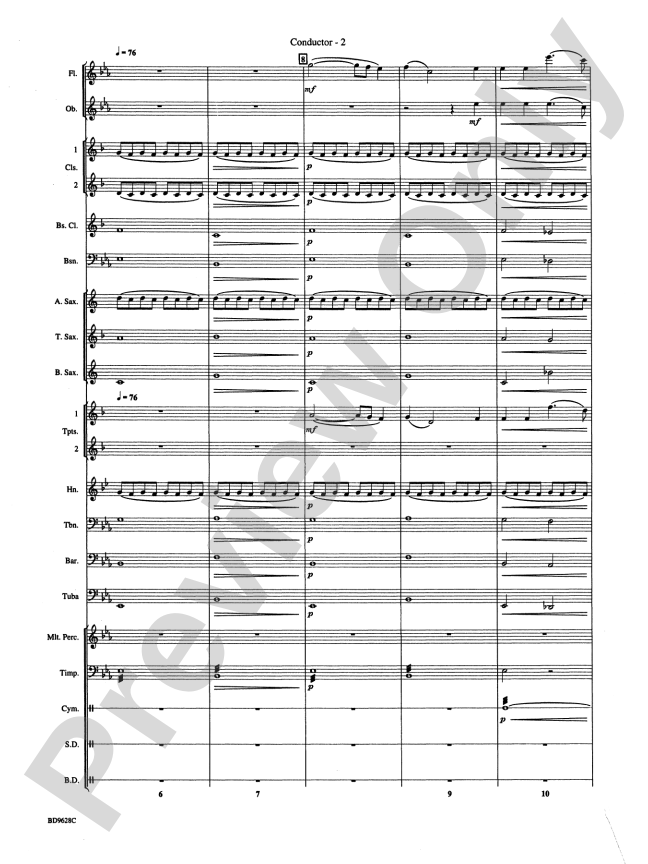 River Songs: Concert Band Conductor Score & Parts