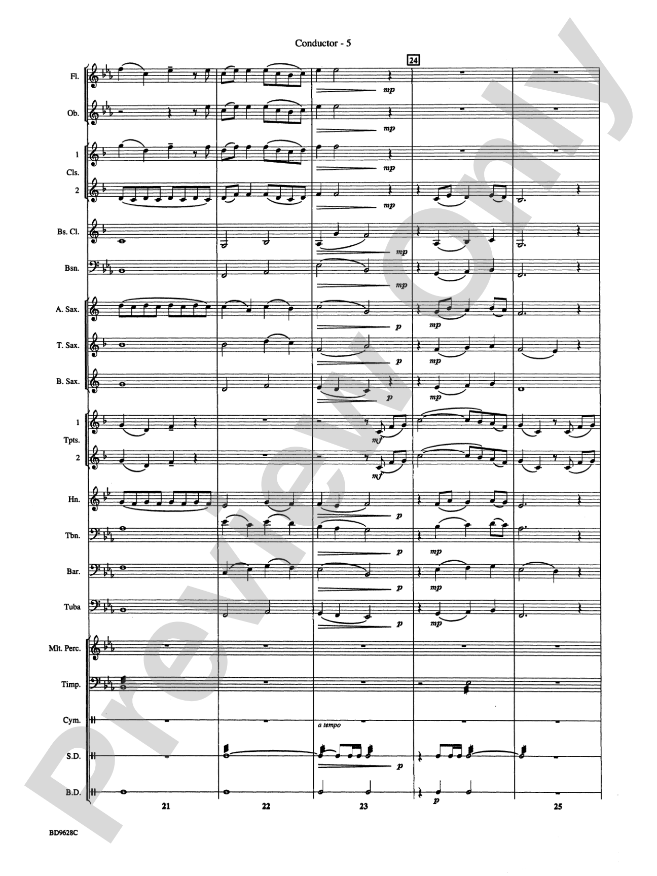 River Songs: Concert Band Conductor Score & Parts