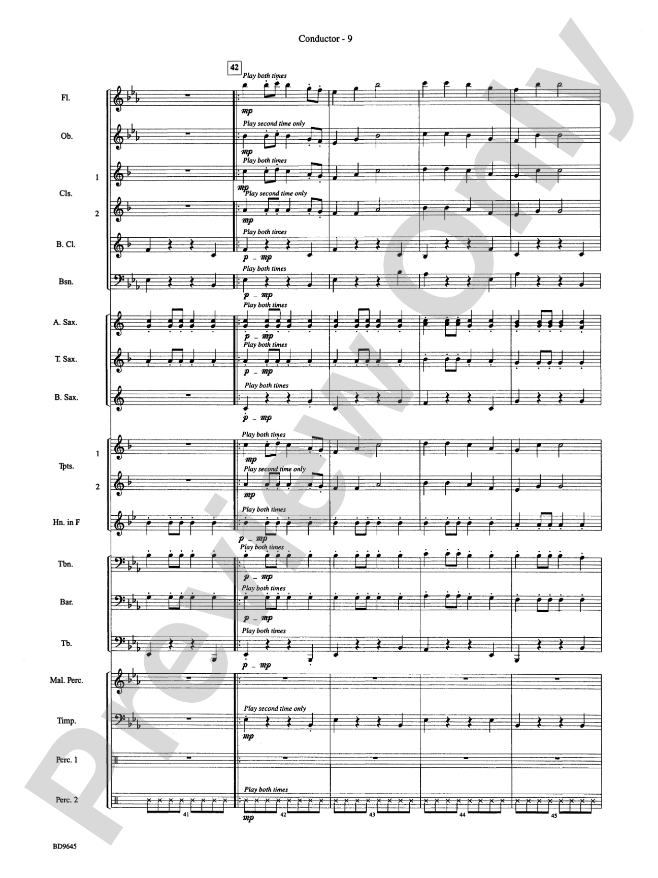 Winter Festival: Concert Band Conductor Score & Parts