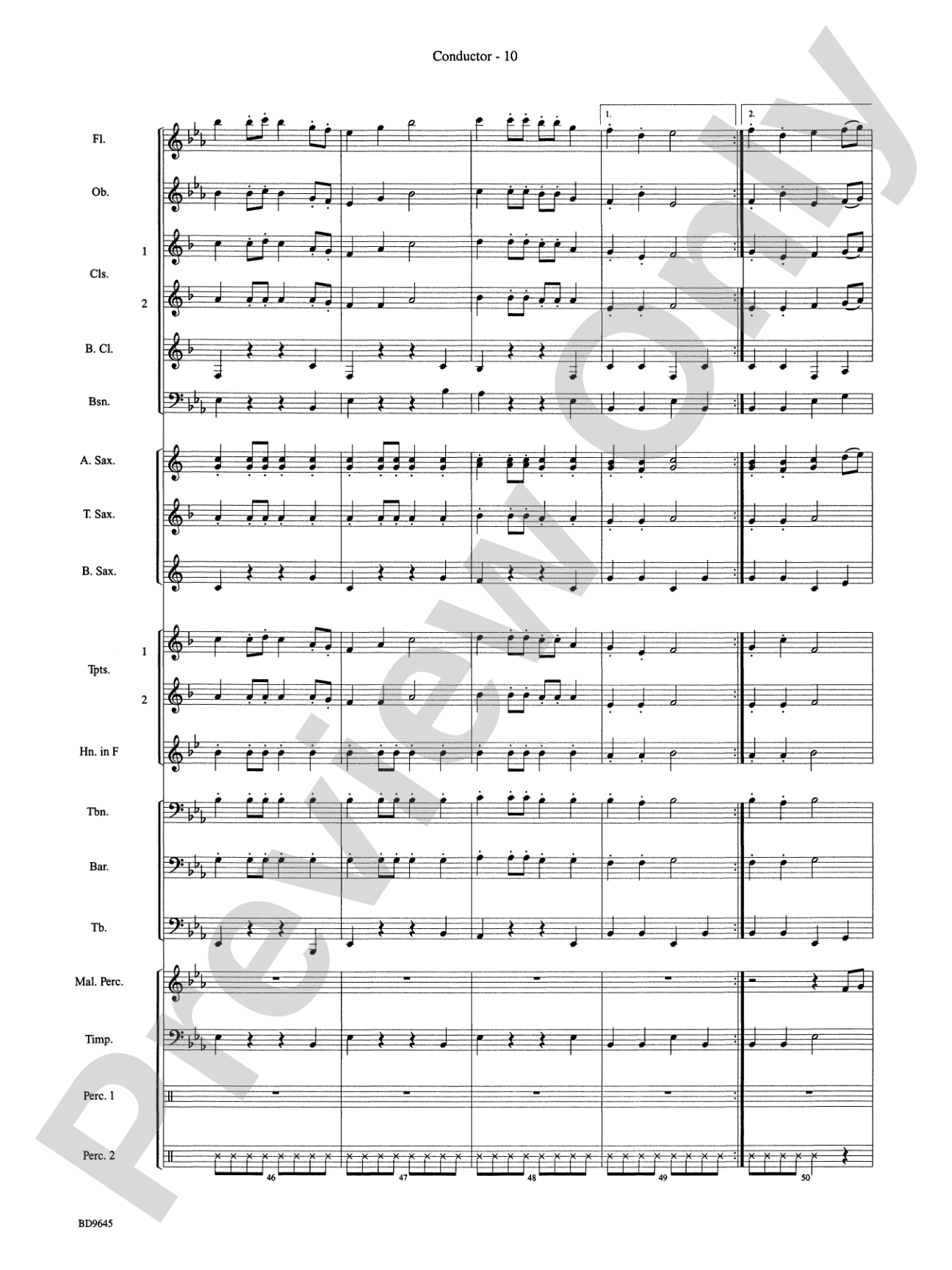 Winter Festival: Concert Band Conductor Score & Parts