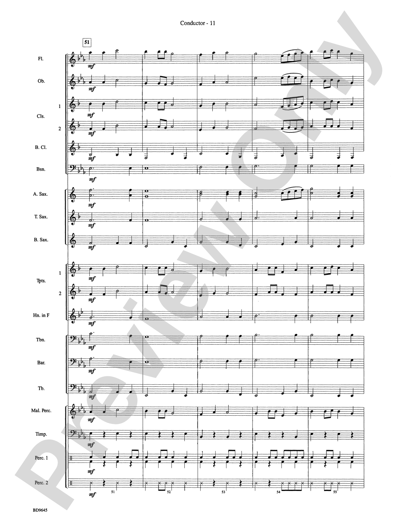 Winter Festival: Concert Band Conductor Score & Parts