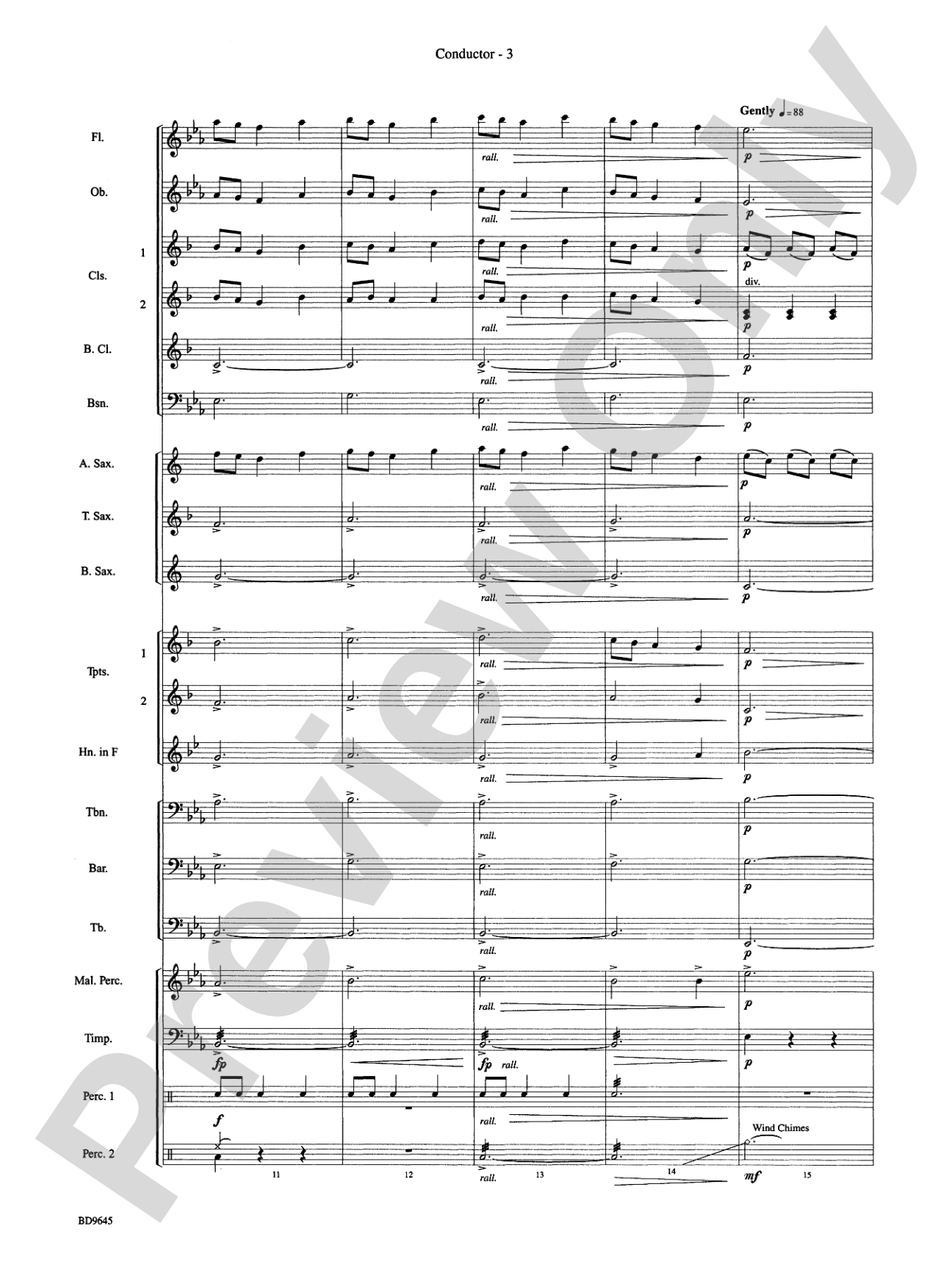 Winter Festival: Concert Band Conductor Score & Parts