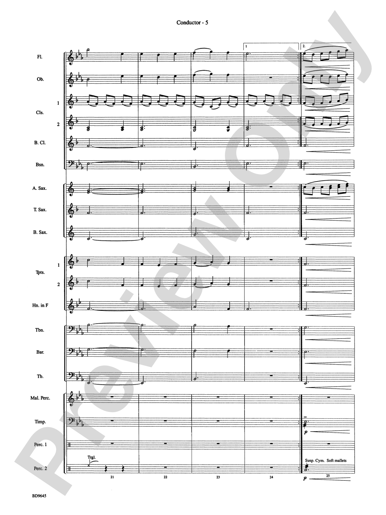 Winter Festival: Concert Band Conductor Score & Parts