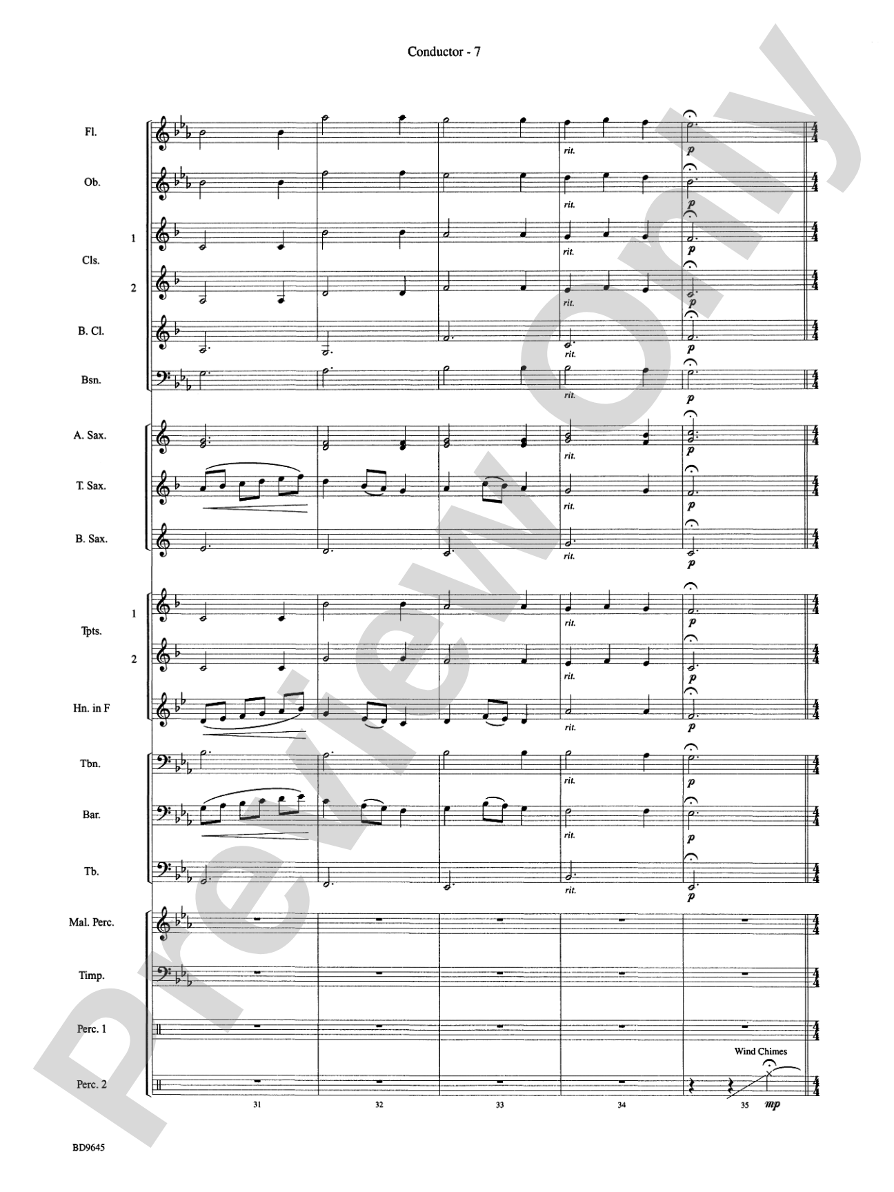 Winter Festival: Concert Band Conductor Score & Parts