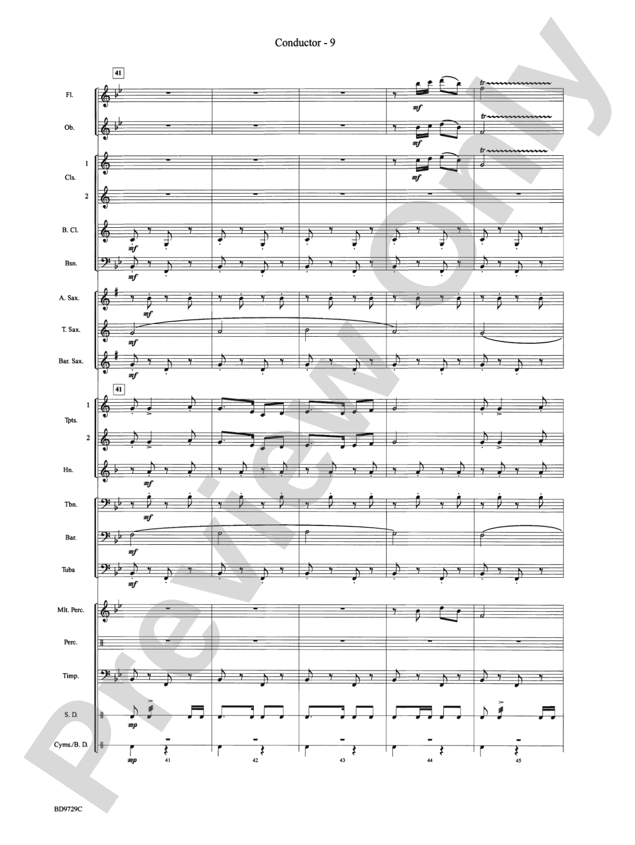 Westwood Trail: Concert Band Conductor Score & Parts