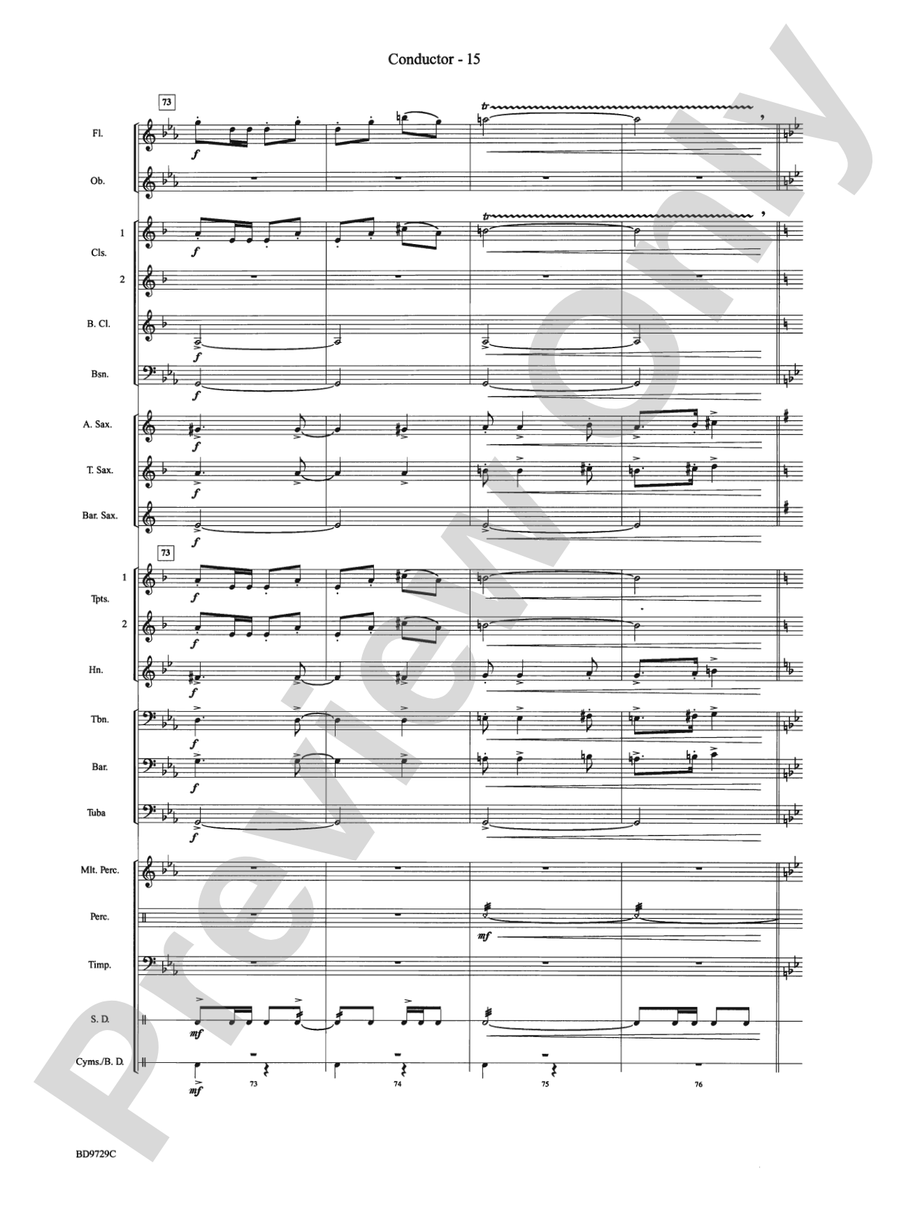Westwood Trail: Concert Band Conductor Score & Parts