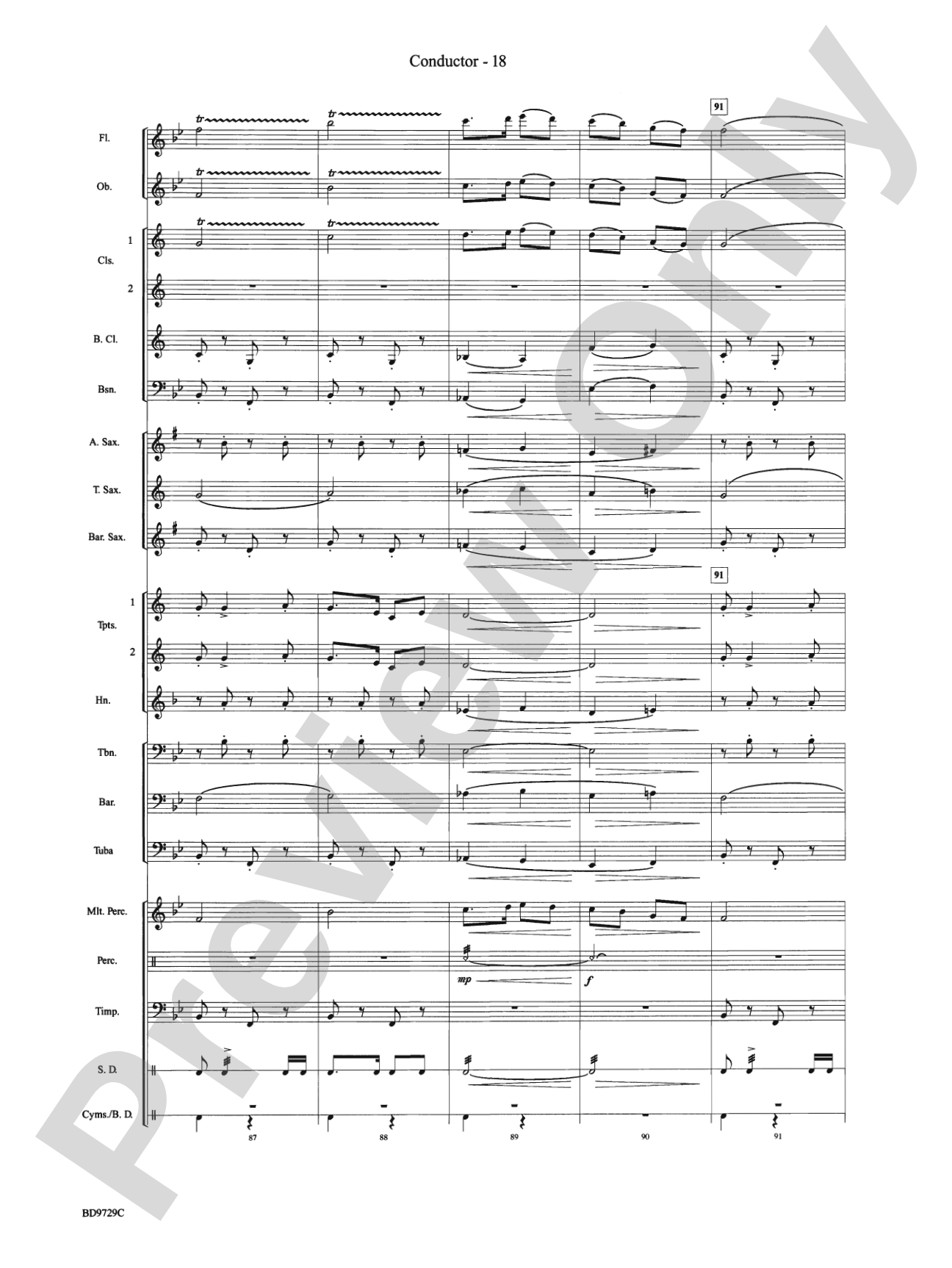 Westwood Trail: Concert Band Conductor Score & Parts