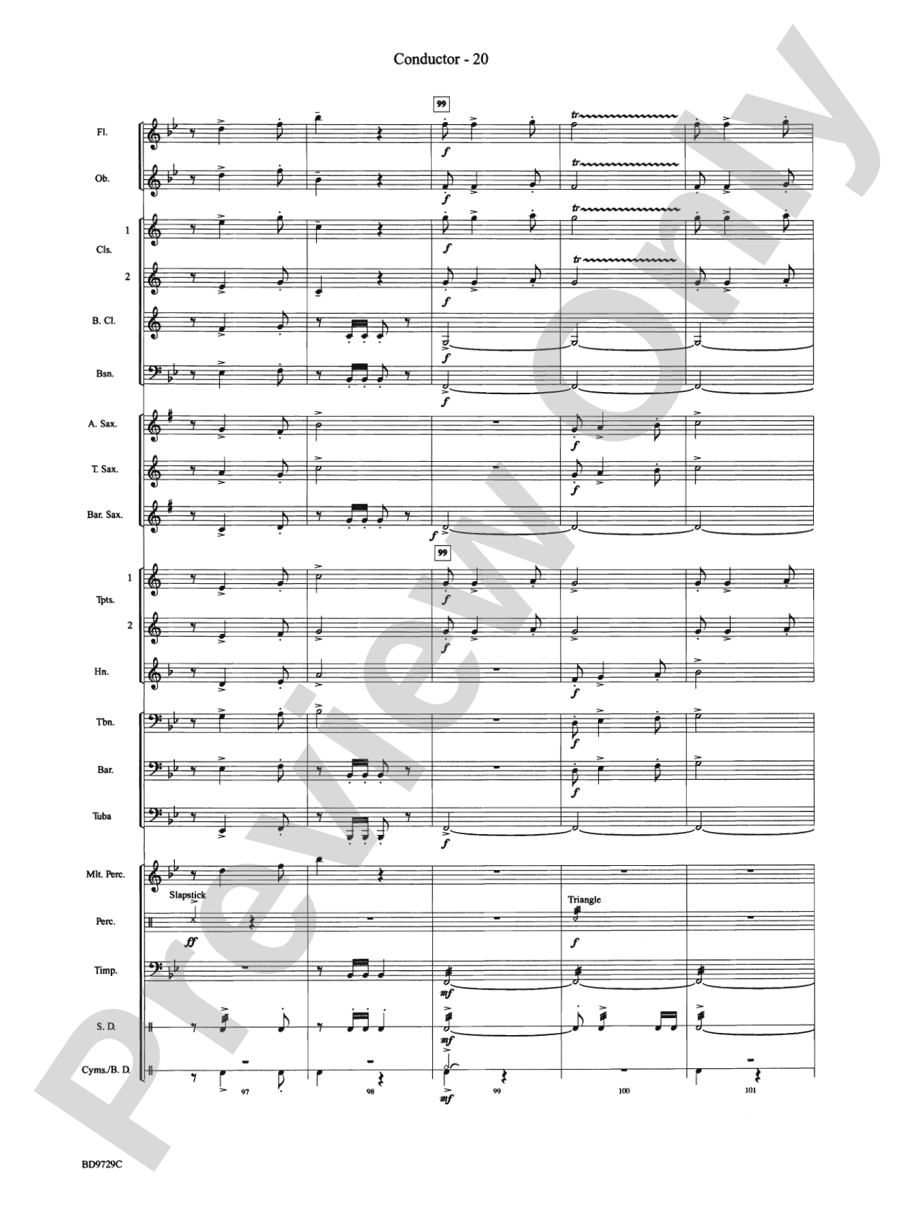 Westwood Trail: Concert Band Conductor Score & Parts
