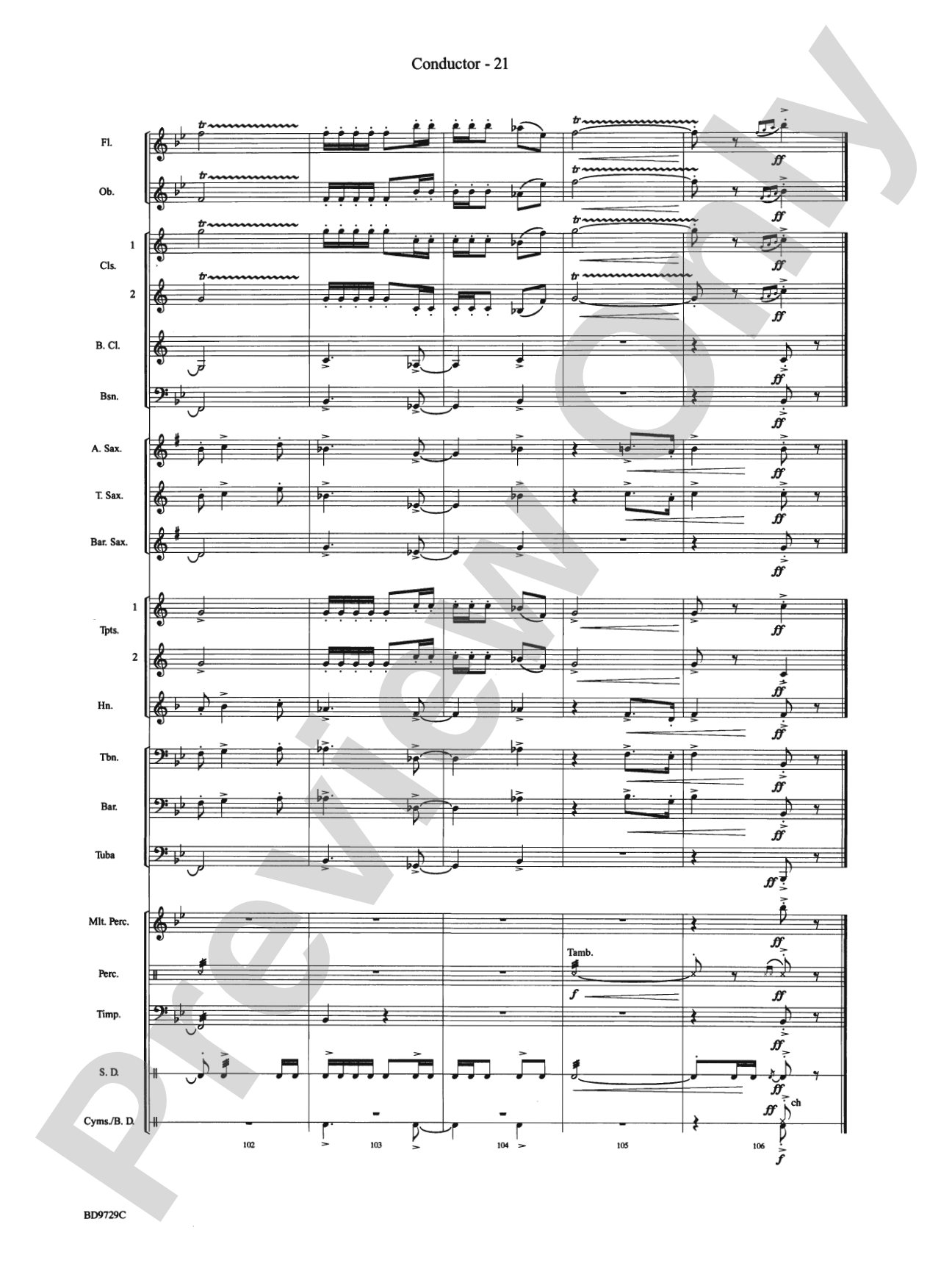 Westwood Trail: Concert Band Conductor Score & Parts