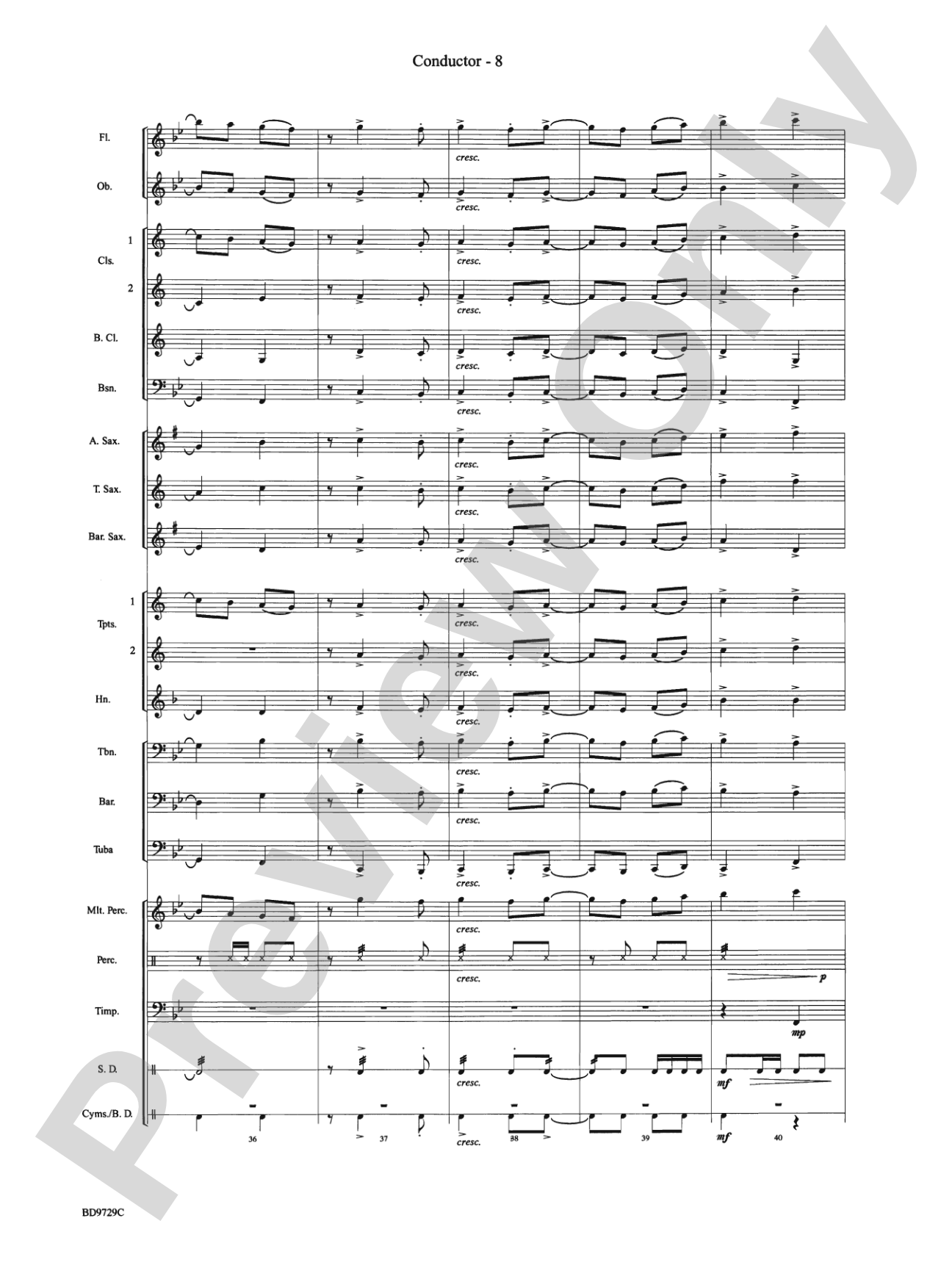 Westwood Trail: Concert Band Conductor Score & Parts