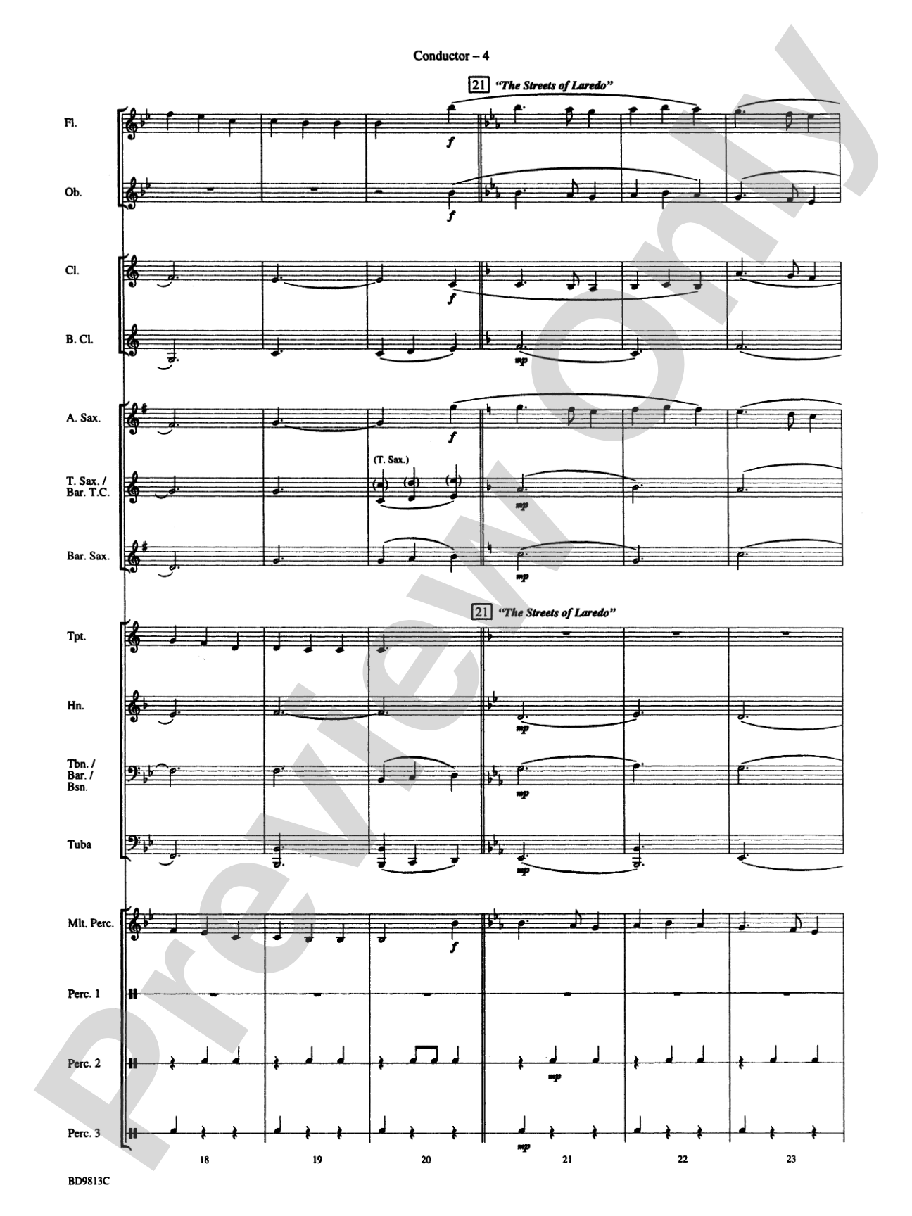 Along the Western Trail: Concert Band Conductor Score & Parts