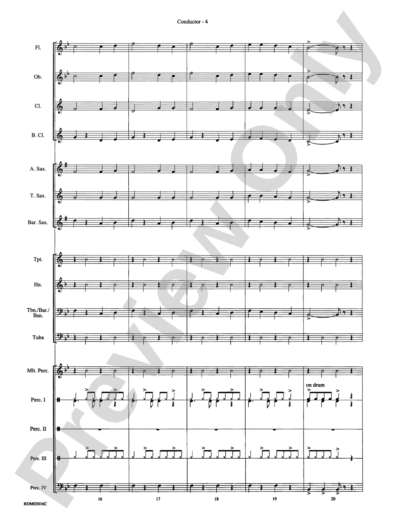 Dancin' on the Bayou: Concert Band Conductor Score & Parts