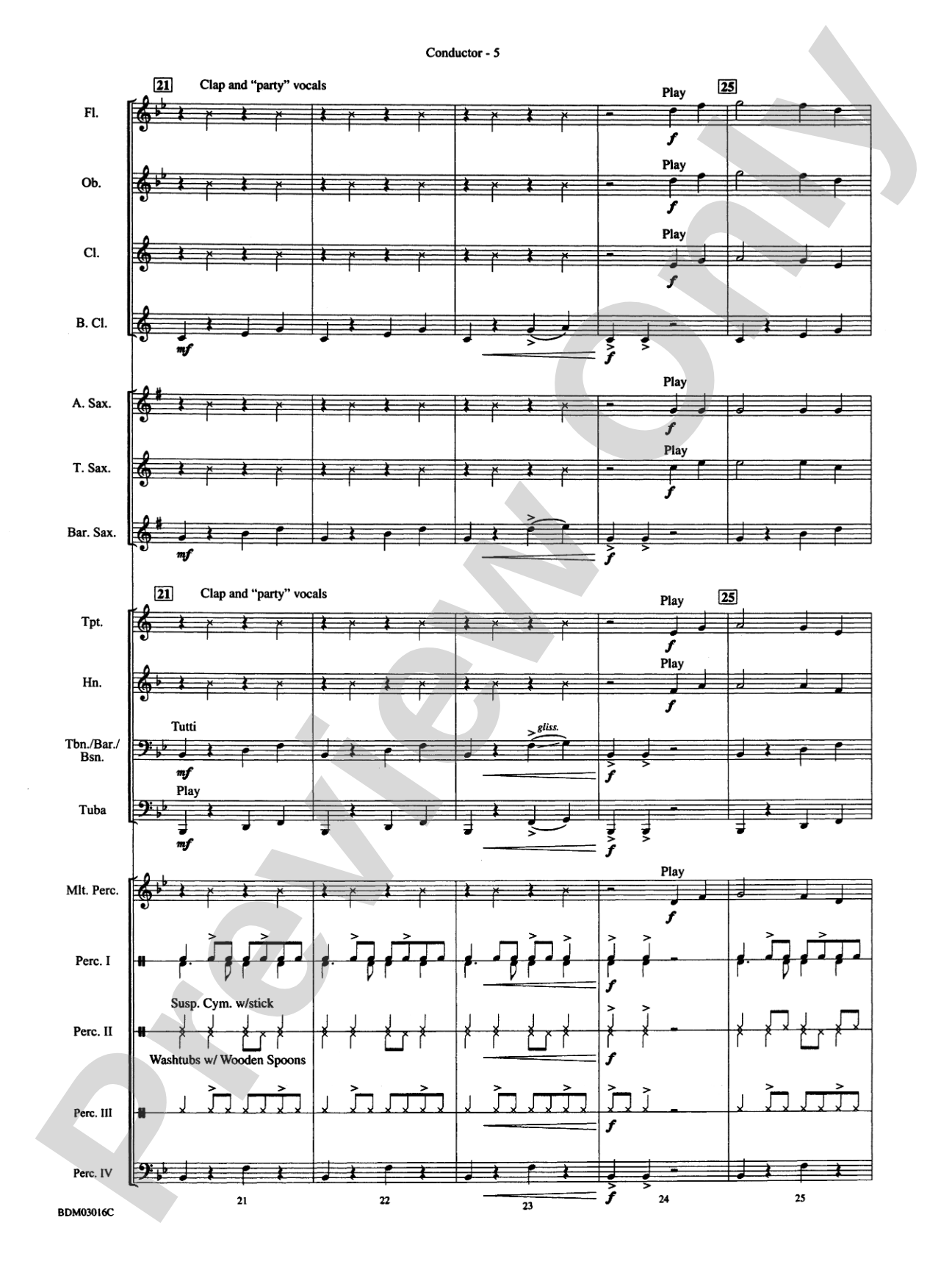 Dancin' on the Bayou: Concert Band Conductor Score & Parts