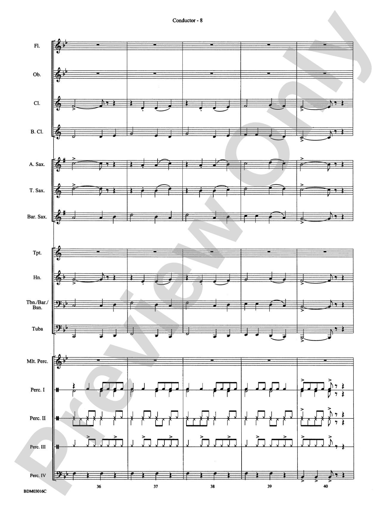 Dancin' on the Bayou: Concert Band Conductor Score & Parts