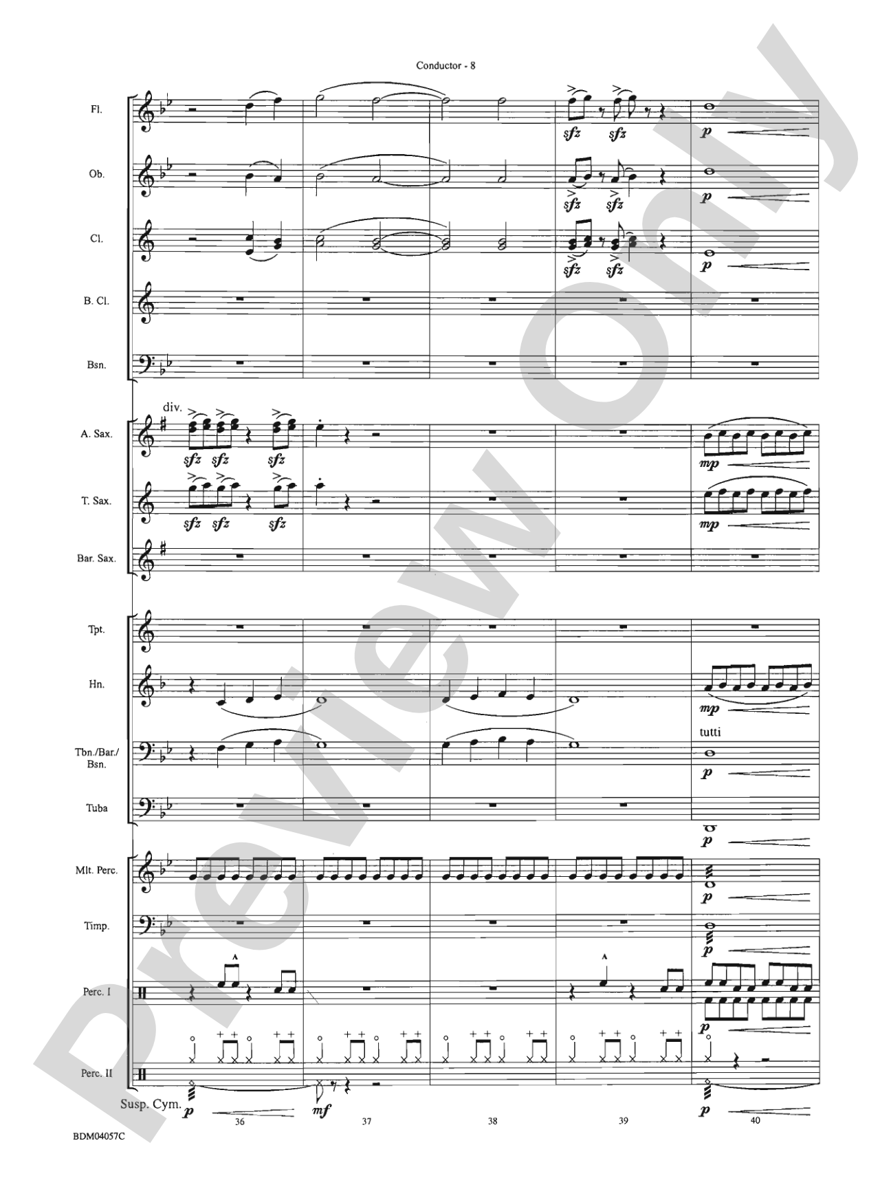 Morpheus: Concert Band Conductor Score & Parts