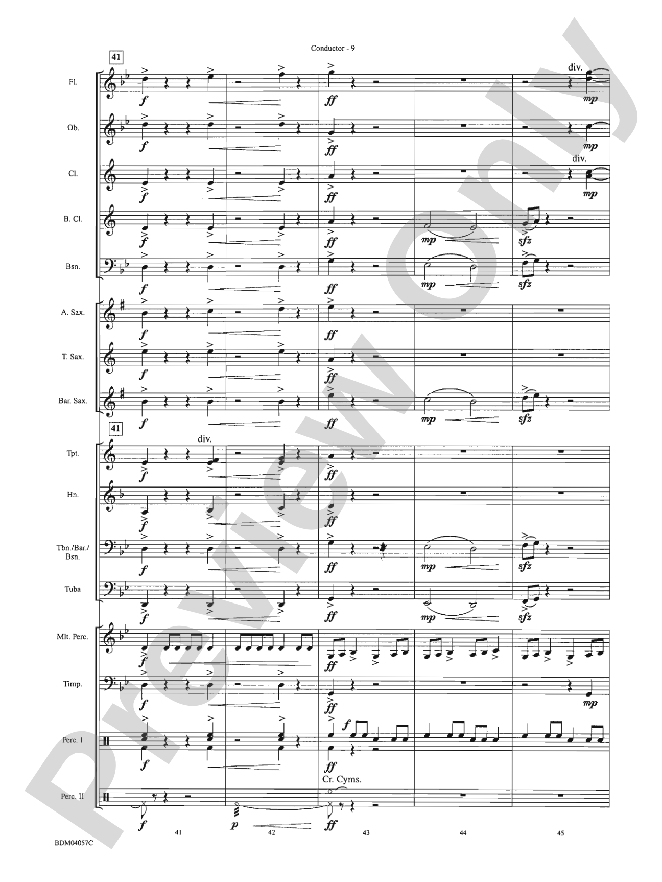 Morpheus: Concert Band Conductor Score & Parts