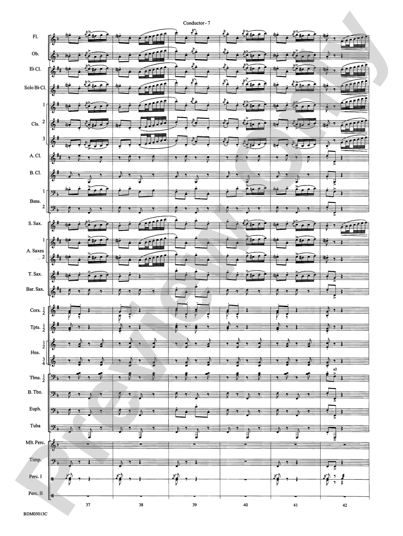 Pineapple Poll (Suite from the Ballet): Concert Band Conductor Score & Parts