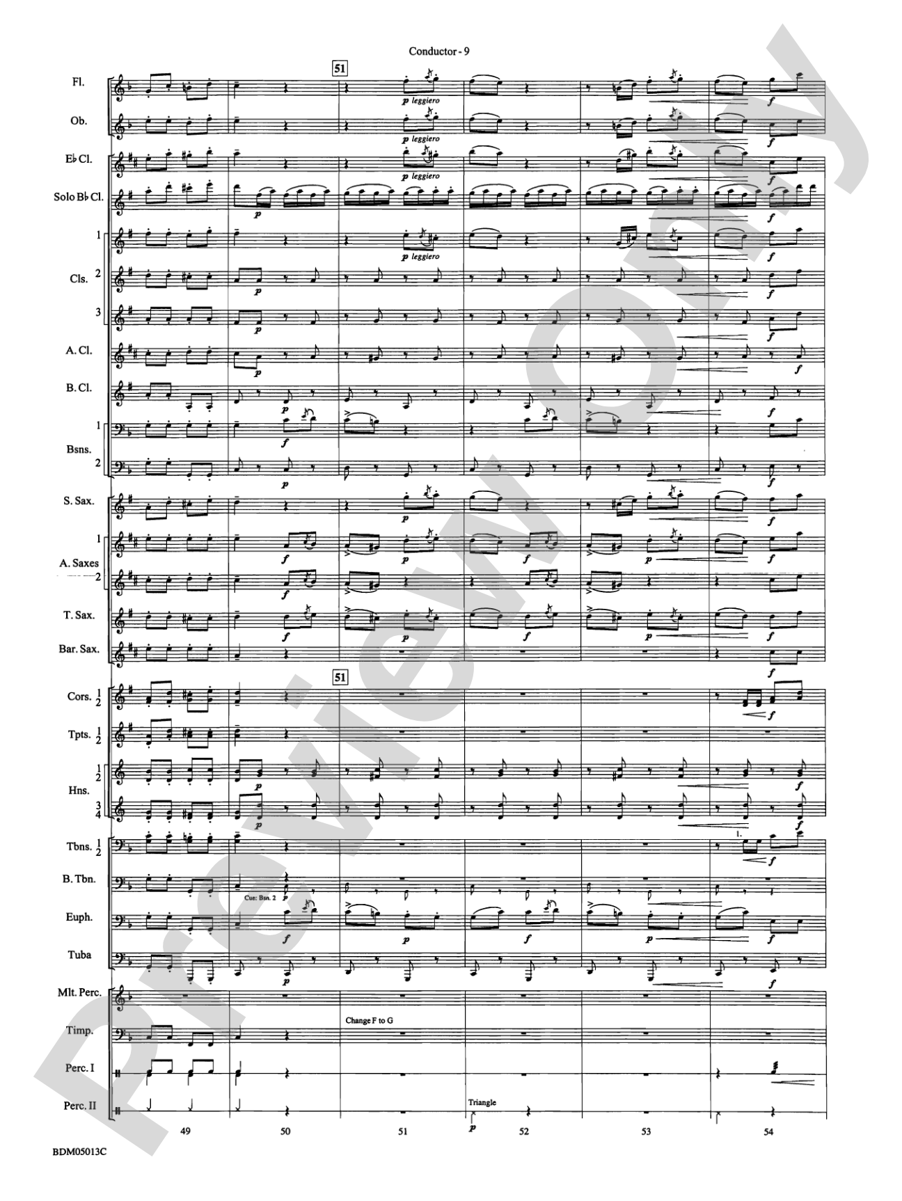 Pineapple Poll (Suite from the Ballet): Concert Band Conductor Score & Parts
