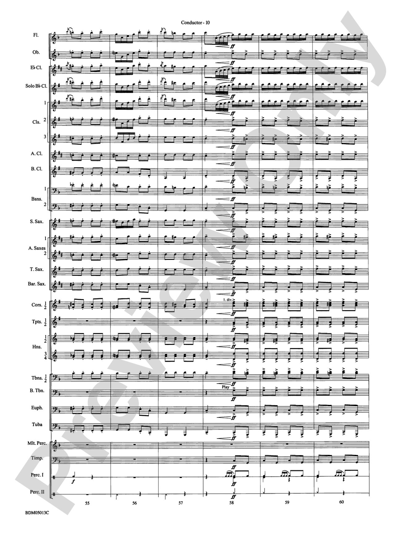 Pineapple Poll (Suite from the Ballet): Concert Band Conductor Score & Parts