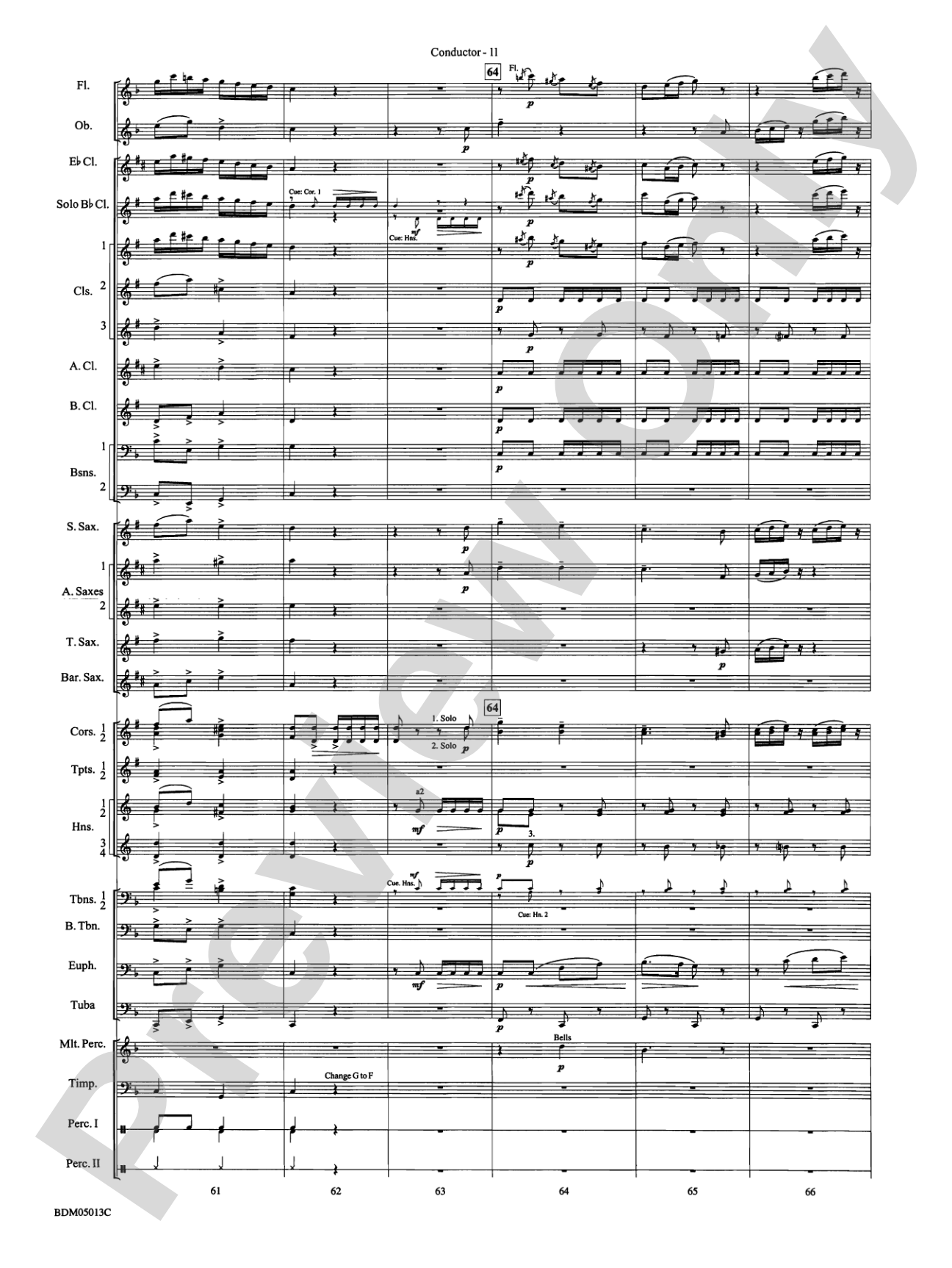 Pineapple Poll (Suite from the Ballet): Concert Band Conductor Score & Parts